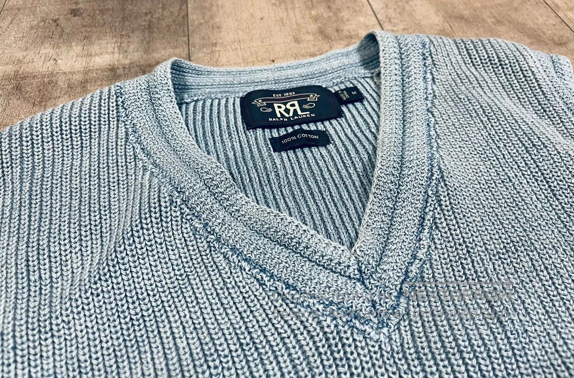 RRL Ralph Lauren RRL Indigo Knitted Vest. Size US S / EU 44-46 / 1 - 2 Thumbnail