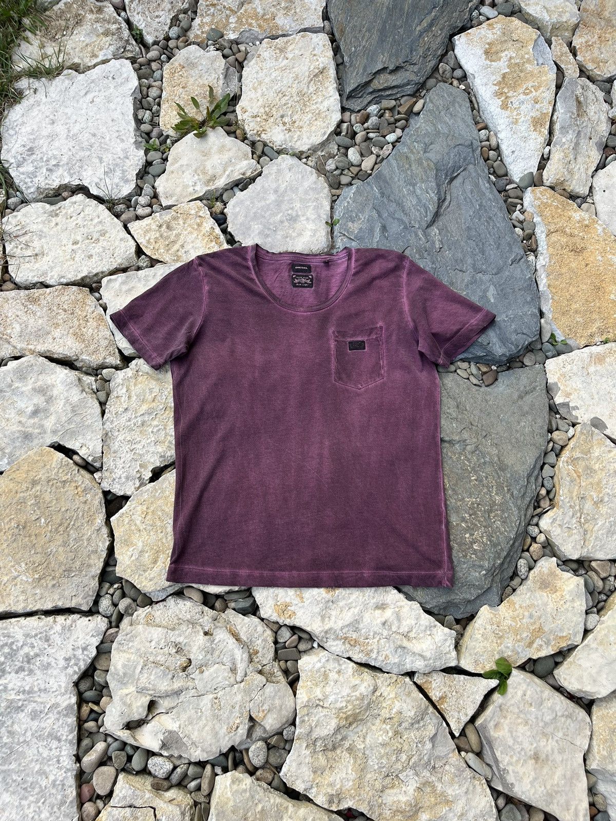 Diesel × Vintage Vintage Diesel acid burnt tee y2k tee pocket t-shirt Size US S / EU 44-46 / 1 - 1 Thumbnail