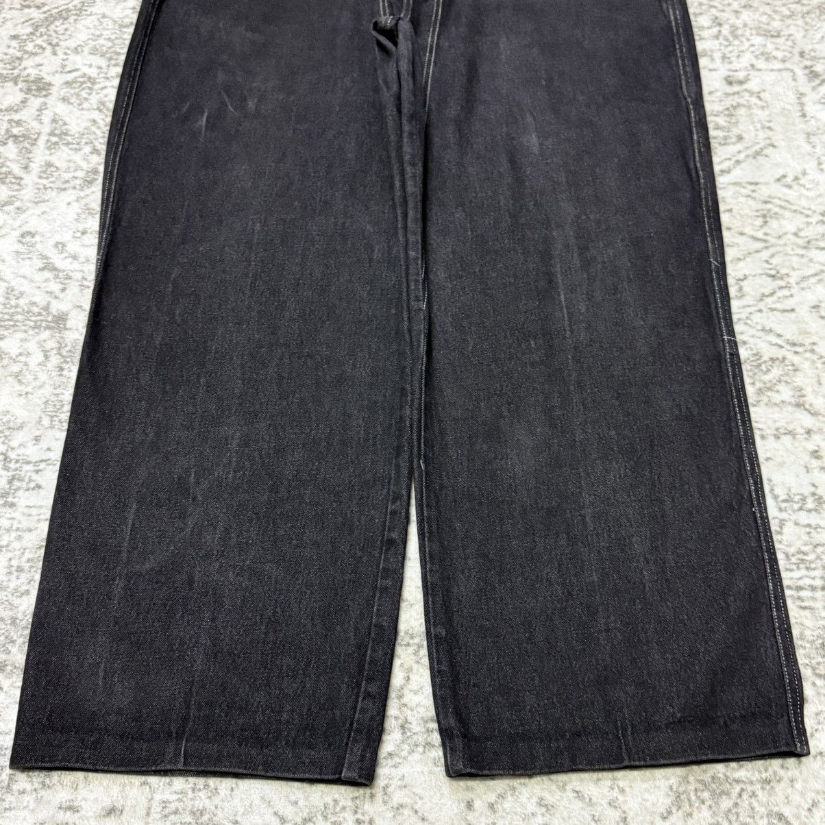 Marithe + Francois Girbaud Girbaud Black Wash Carpenter Loose Denim Pants Size US 40 / EU 56 - 4 Thumbnail