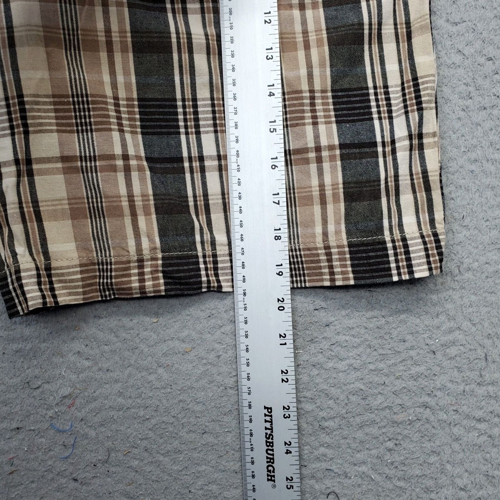Vintage Just My Size Chino Shorts Womens 20W Multi Plaid Casual Flat Front Pockets 52469 Size 42" / US 20 - 3 Thumbnail
