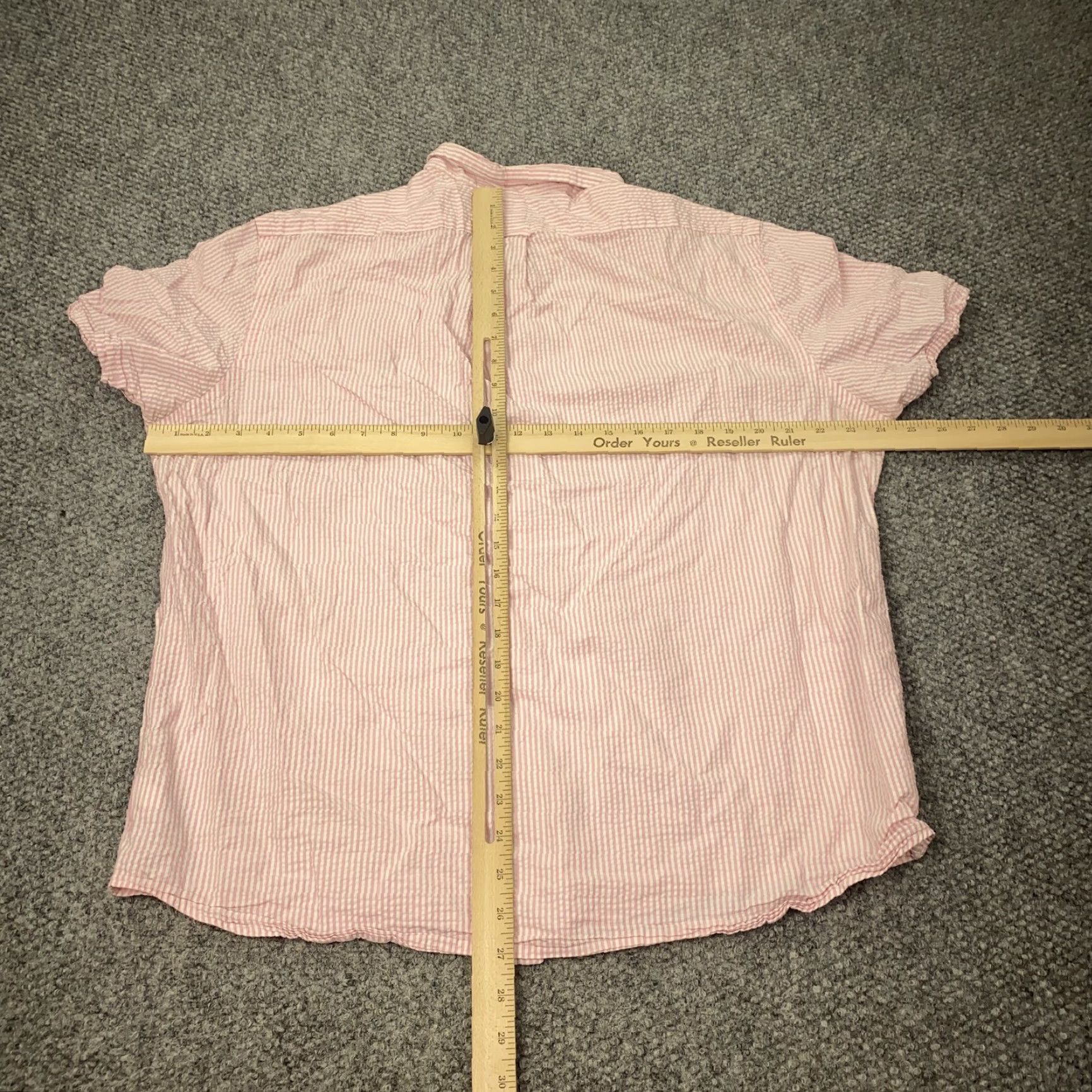 Ralph Lauren VINTAGE Ralph Lauren Polo Shirt Men XL Short Sleeve Striped Cotton Casual Golf White Pink Size US XL / EU 56 / 4 - 7 Thumbnail