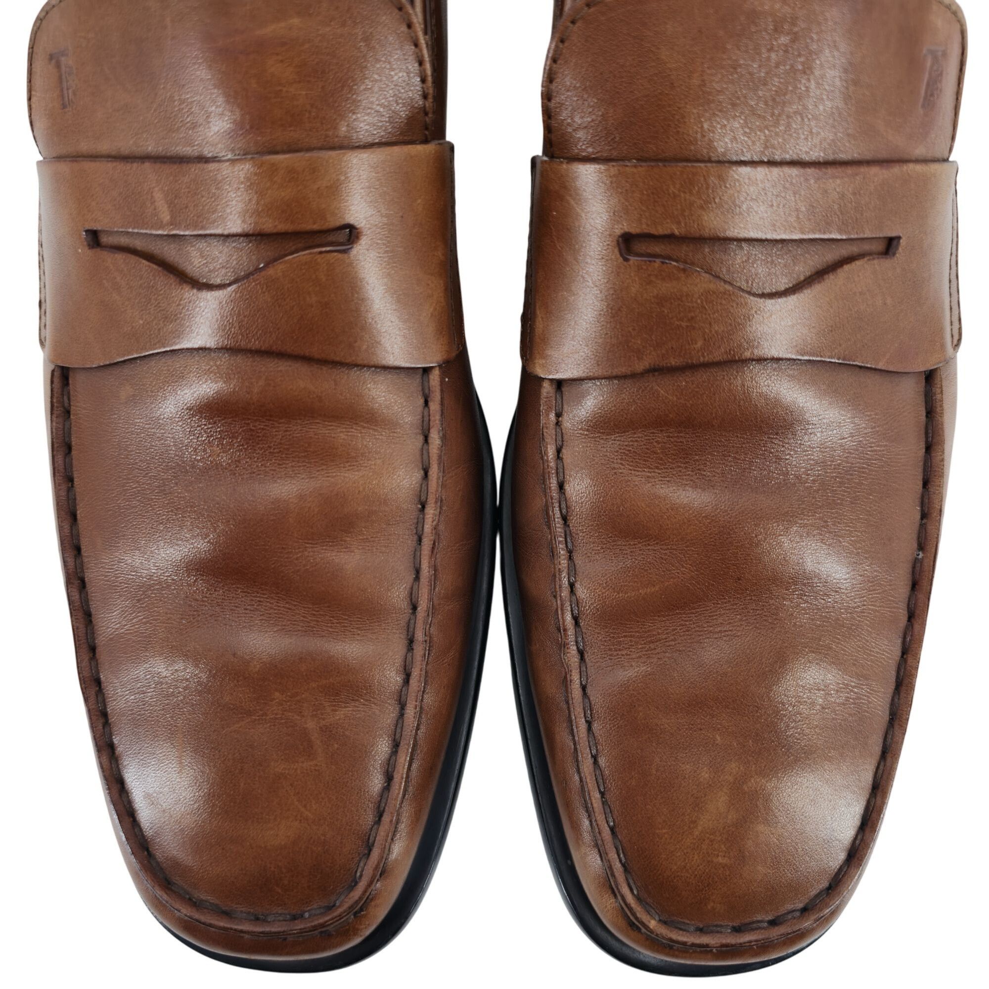 Tod's Tods Italy Mens 9.5 Light Brown Leather Dress Casual Shoes Size US 9.5 / EU 42-43 - 11 Thumbnail