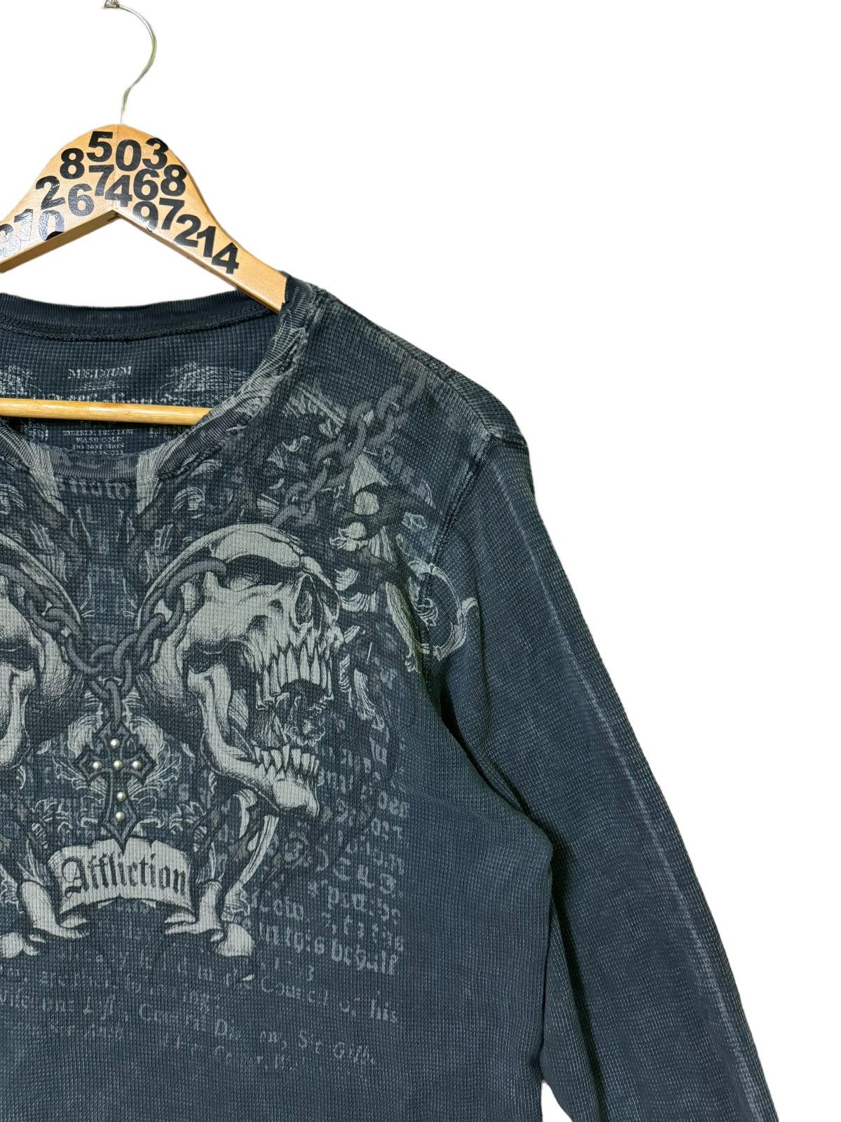 Affliction Vintage Y2K Affliction Skeleton Chains Long Sleeve Size US M / EU 48-50 / 2 - 5 Thumbnail
