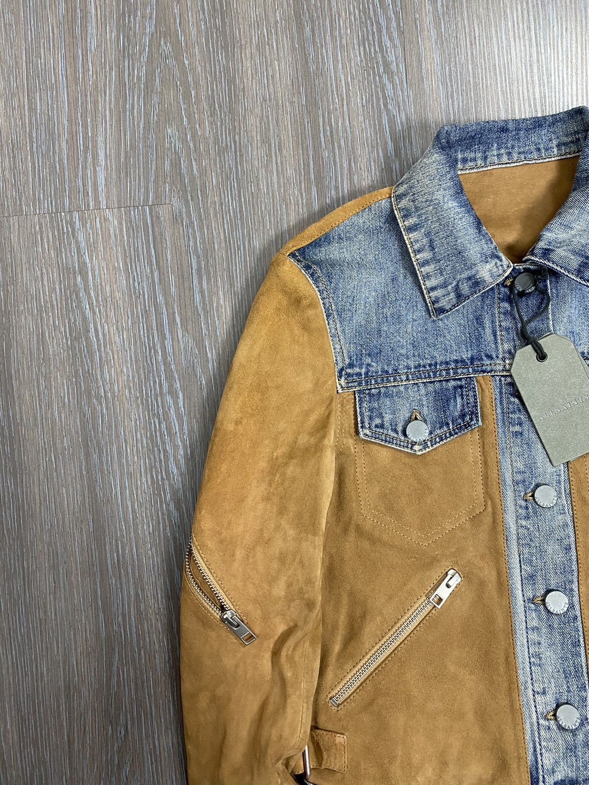 Allsaints NWT Allsaints Full zip Denik Suede Curtis Jacket RRP725$ Size XS / US 0-2 / IT 36-38 - 8 Thumbnail