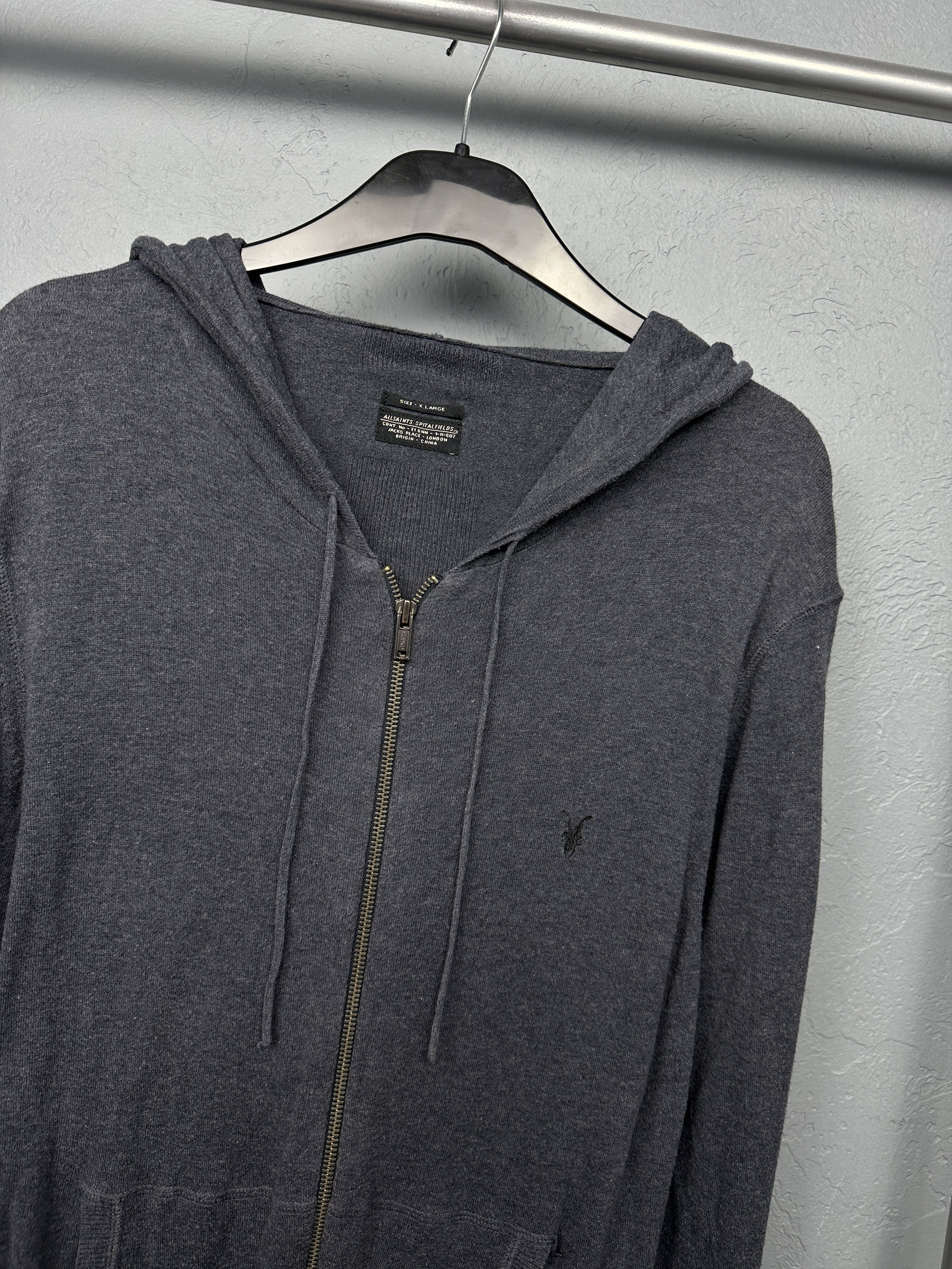 Allsaints × Vintage Allsaints Vintage Mens Devise Zip Hoodie Size US XL / EU 56 / 4 - 2 Thumbnail