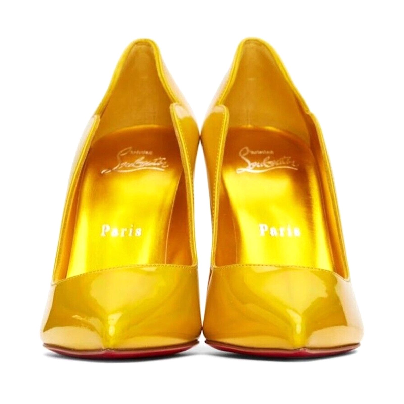Christian Louboutin Christian Louboutin Hot Chick 100 Patent Yellow Pumps 36 Size US 6 / IT 36 - 4 Thumbnail