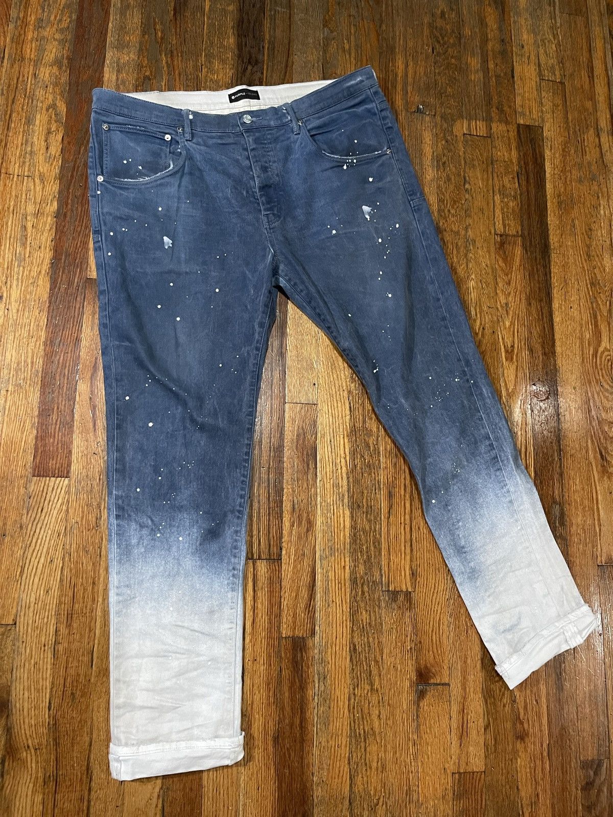 Purple Brand Purple Brand Denim Jeans Cobalt Paint Splatter Spray Size 40 Size US 40 / EU 56 - 1 Thumbnail