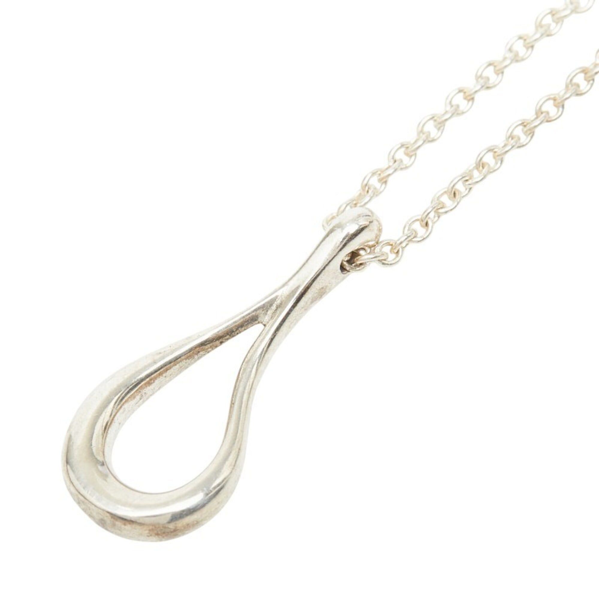 Tiffany & Co. Tiffany & Co. Elsa Peretti Open Teardrop Chain Pendant Necklace, SV925 Silver, Women's. Size ONE SIZE - 1 Thumbnail