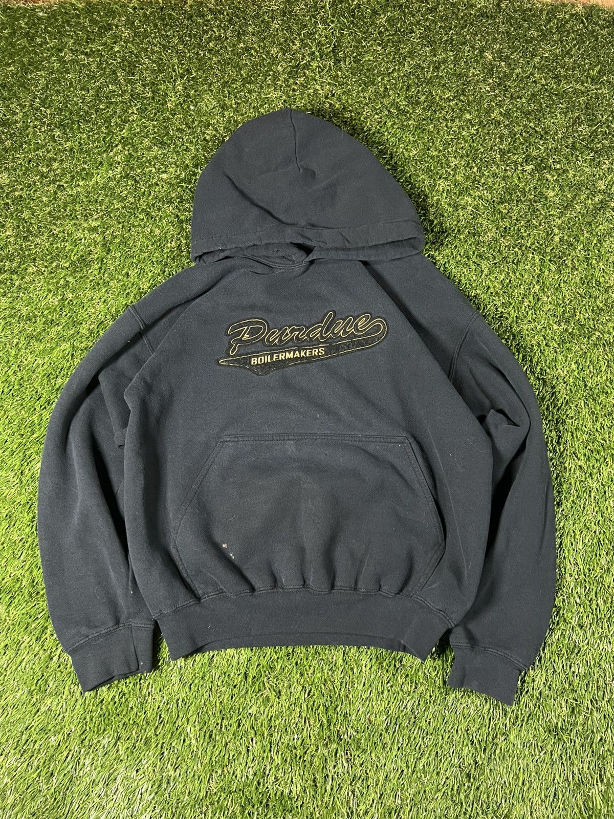 NCAA Vintage Y2k Purdue Boilermakers Faded Boxy Fall Sweatshirt Size US M / EU 48-50 / 2 - 1 Thumbnail