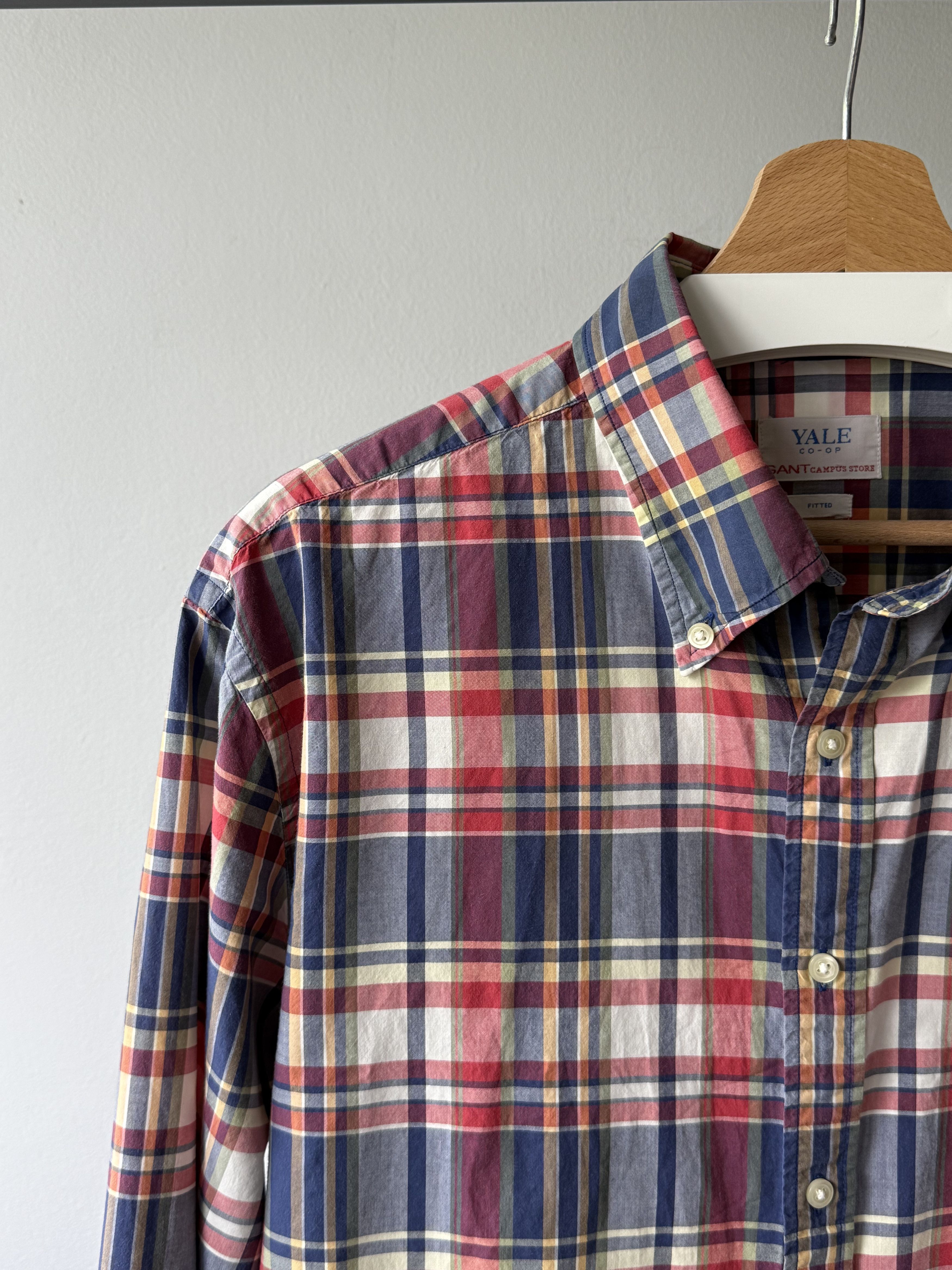 Gant × Gant Rugger Gant YALE CO-OP Archive Poplin Campus Store Plaid L/S Shirt Size US XL / EU 56 / 4 - 5 Thumbnail