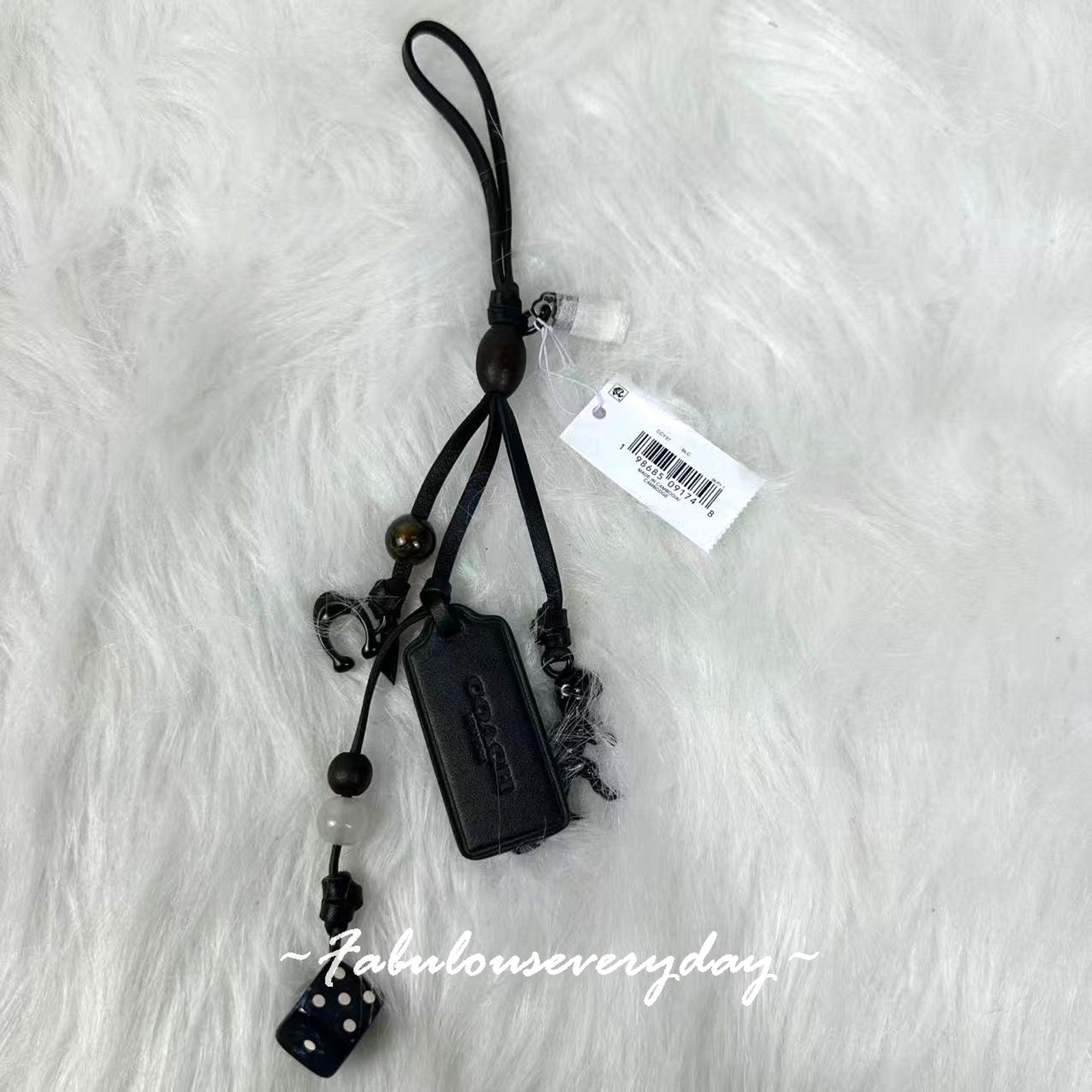Coach Coach Heritage Bag Charm CCY37 Black NWT Size ONE SIZE - 2 Thumbnail