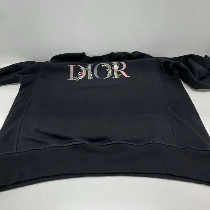 Dior Dior Floral Embroidered Black Sweatshirt 0079-2507 Size US XXL / EU 58 / 5 - 6 Thumbnail