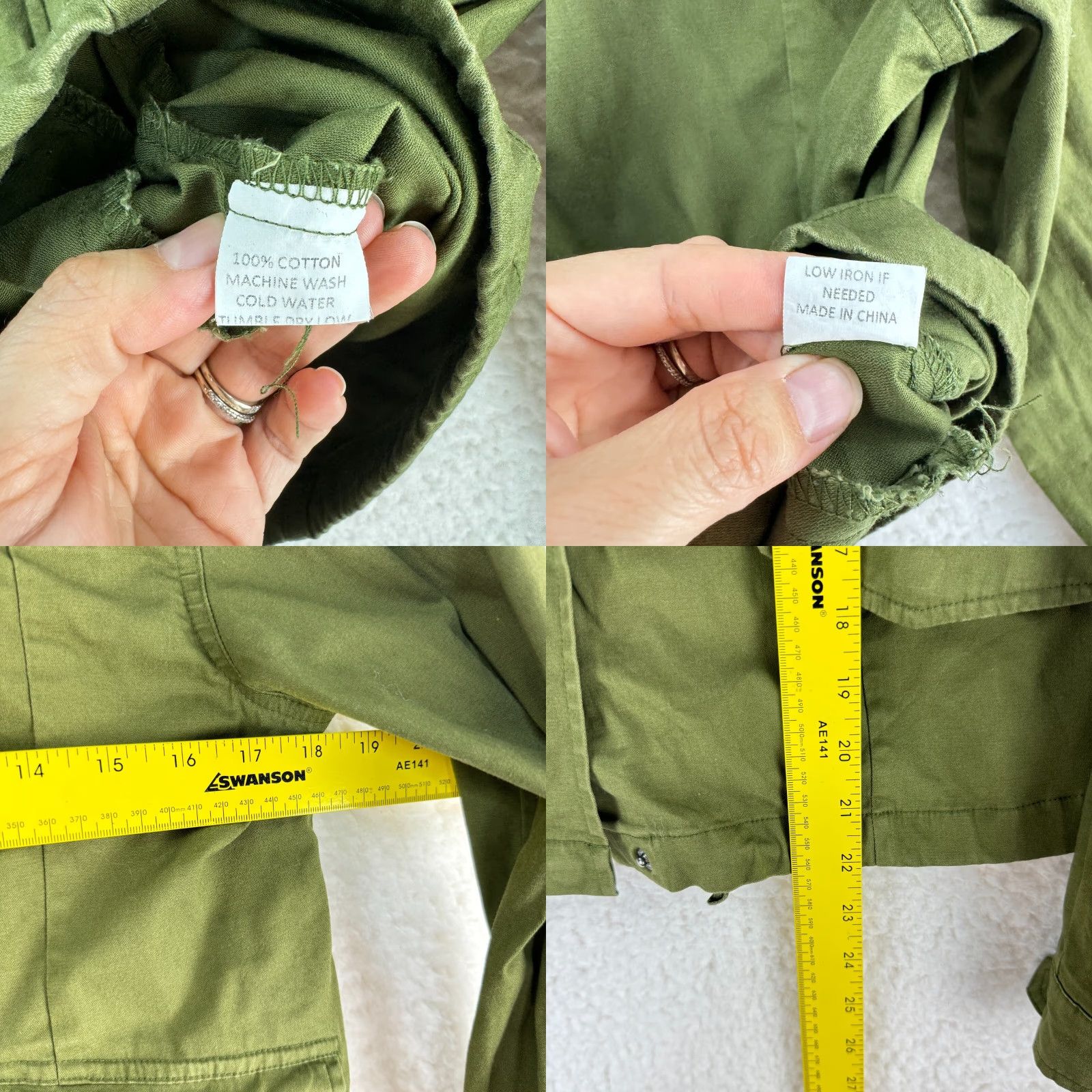 Brandy Melville Brandy Melville Military Jacket Womens One Size Green Full Zip Hood Long Sleeve Size ONE SIZE - 8 Thumbnail