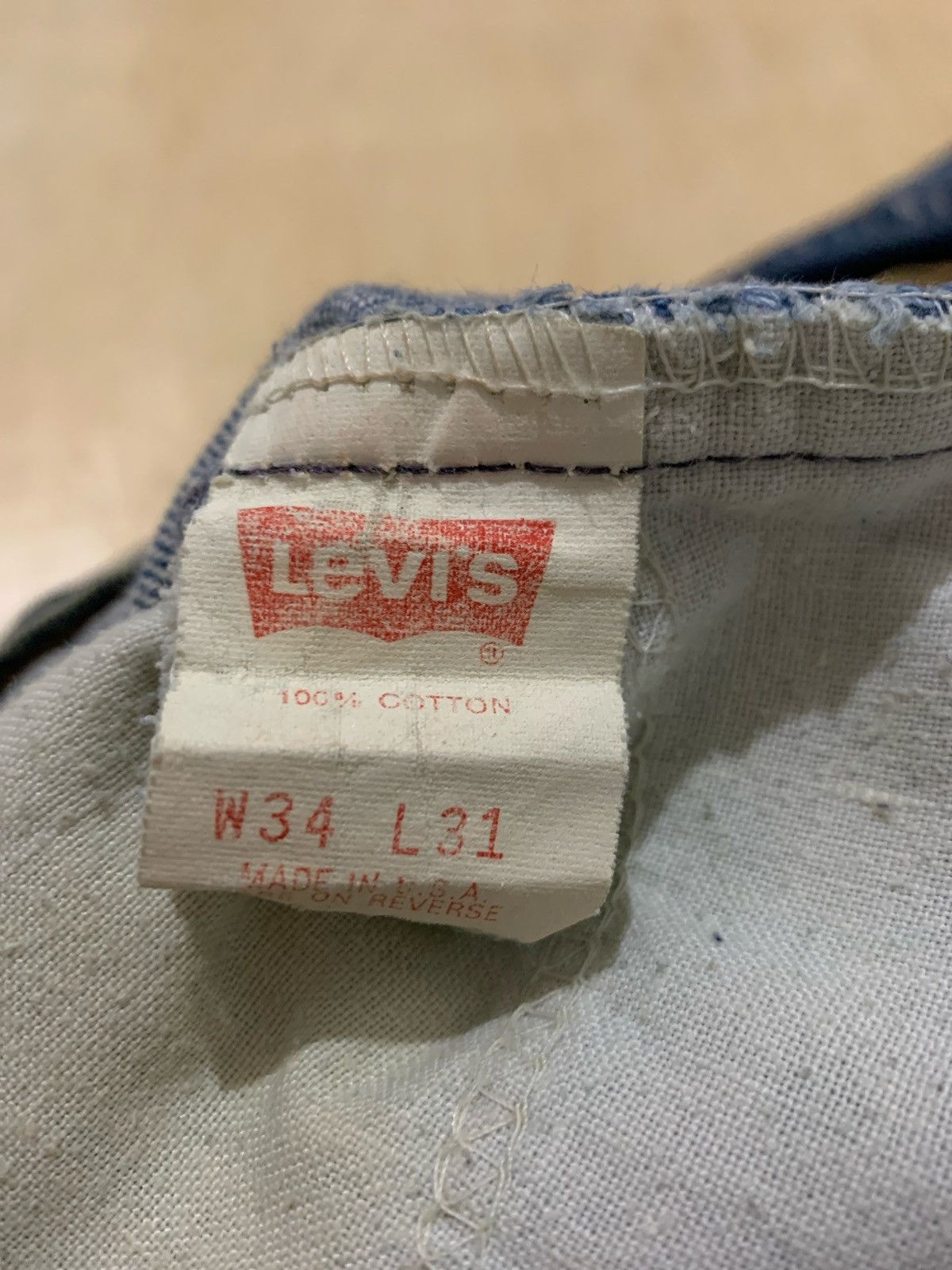 Levi's × Levi's Vintage Clothing × Vintage Vintage Levis Orange Tab Painted Denim Jeans Size US 34 / EU 50 - 8 Thumbnail