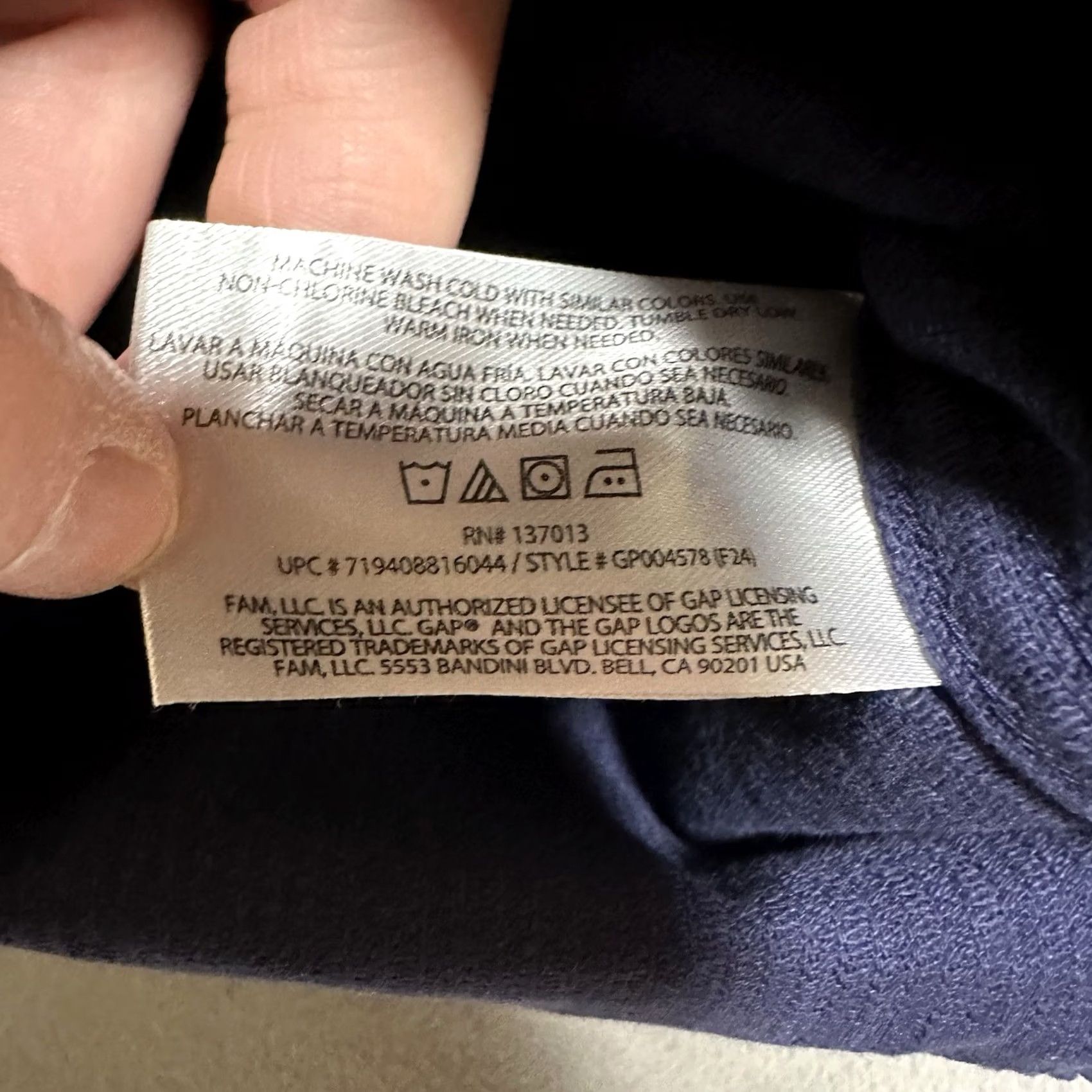 Gap NWT GAP Shirt Mens Medium Eclipse Blue Corduroy Long Sleeve Button Up MSRP 0 Size US M / EU 48-50 / 2 - 7 Thumbnail