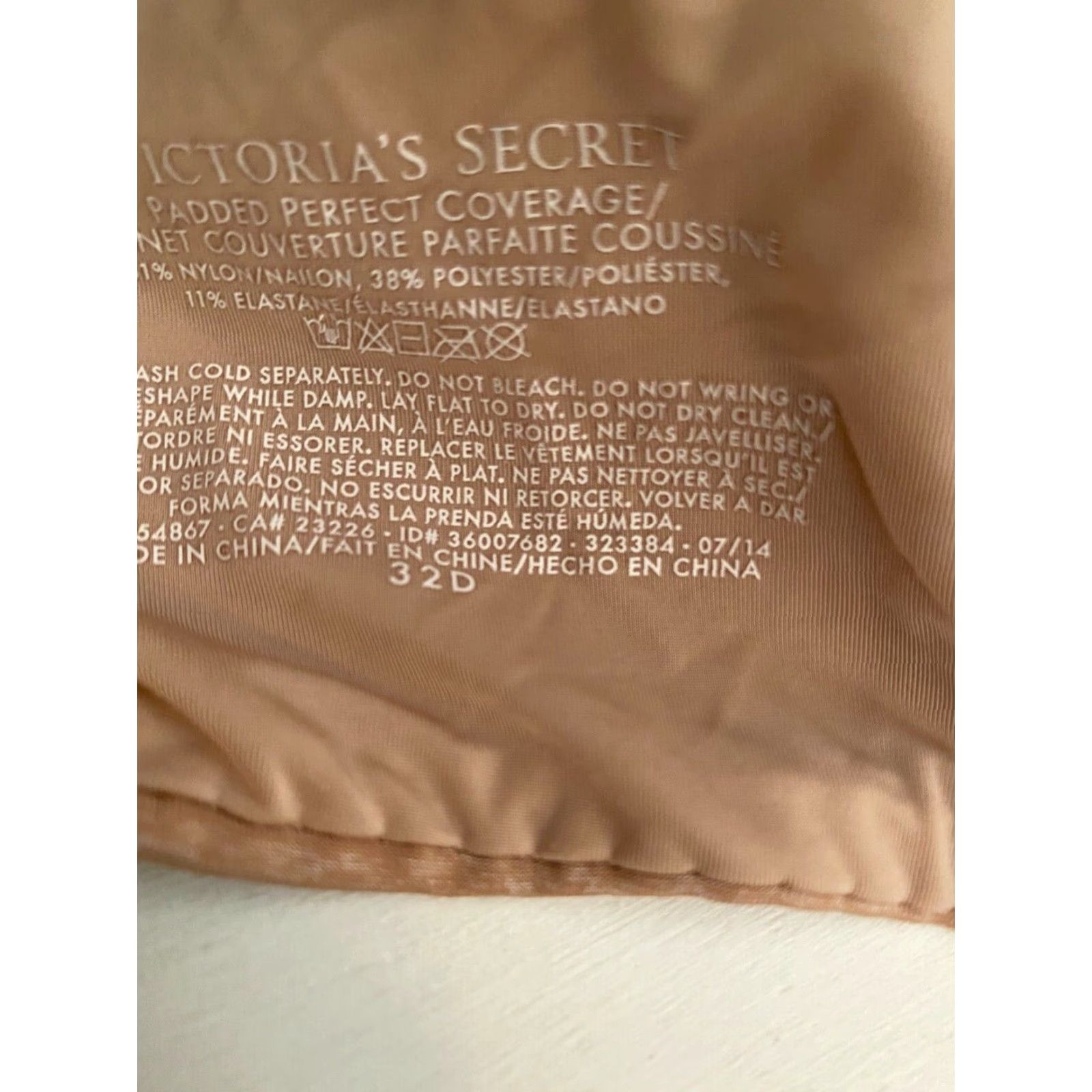 Victoria's Secret Victoria's Secret Padded Perfect Coverage Bra 32D Tan Size ONE SIZE - 4 Thumbnail