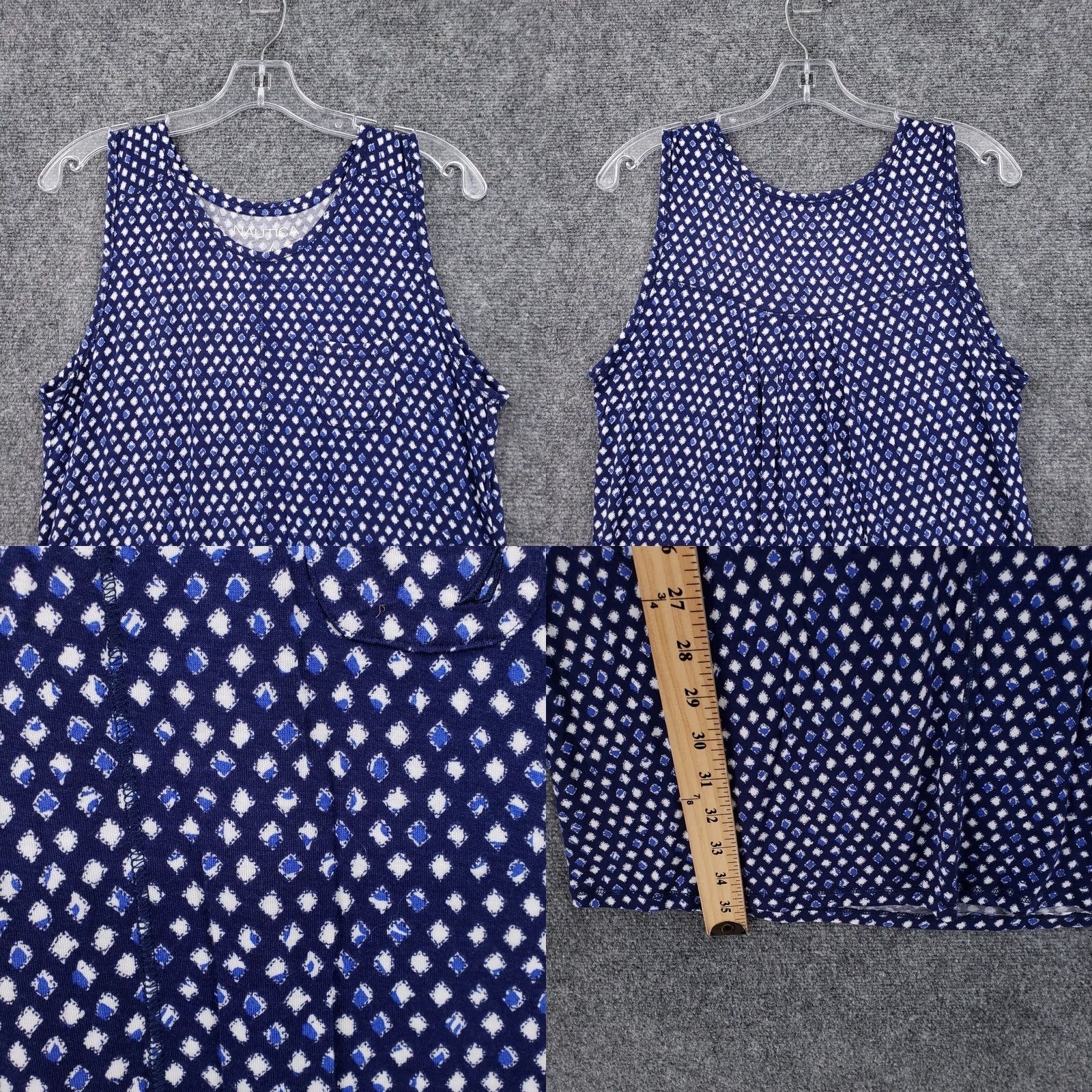 Nautica Nautica Dress Womens S Small Blue Tank Sleeveless Pullover Lightweight Rayon NEW Size S / US 4 / IT 40 - 8 Thumbnail