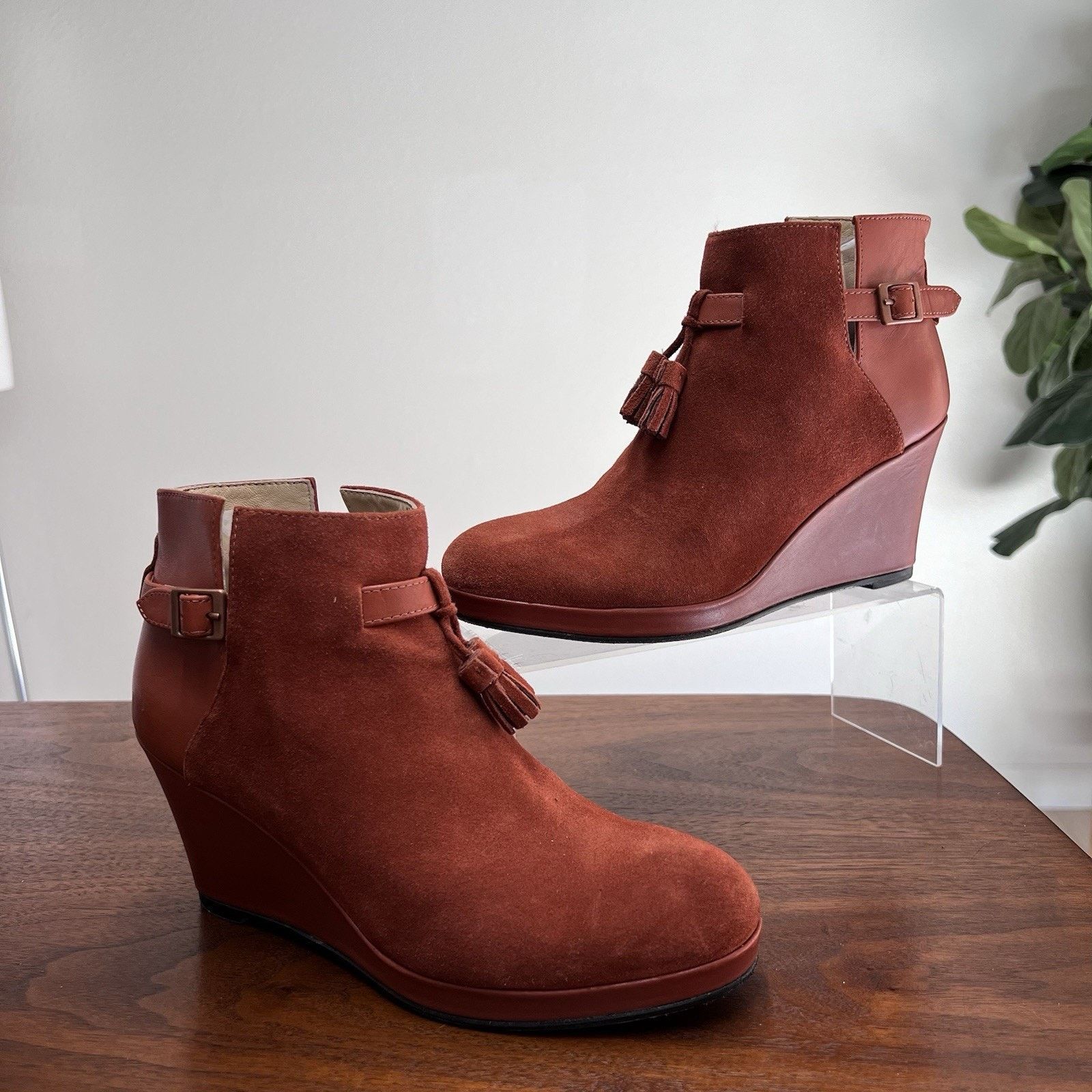 Wolverine Wolverine Samantha Pleet 8B Suede Wedge Bootie 1000 Mile Size US 8 / IT 38 - 1 Thumbnail