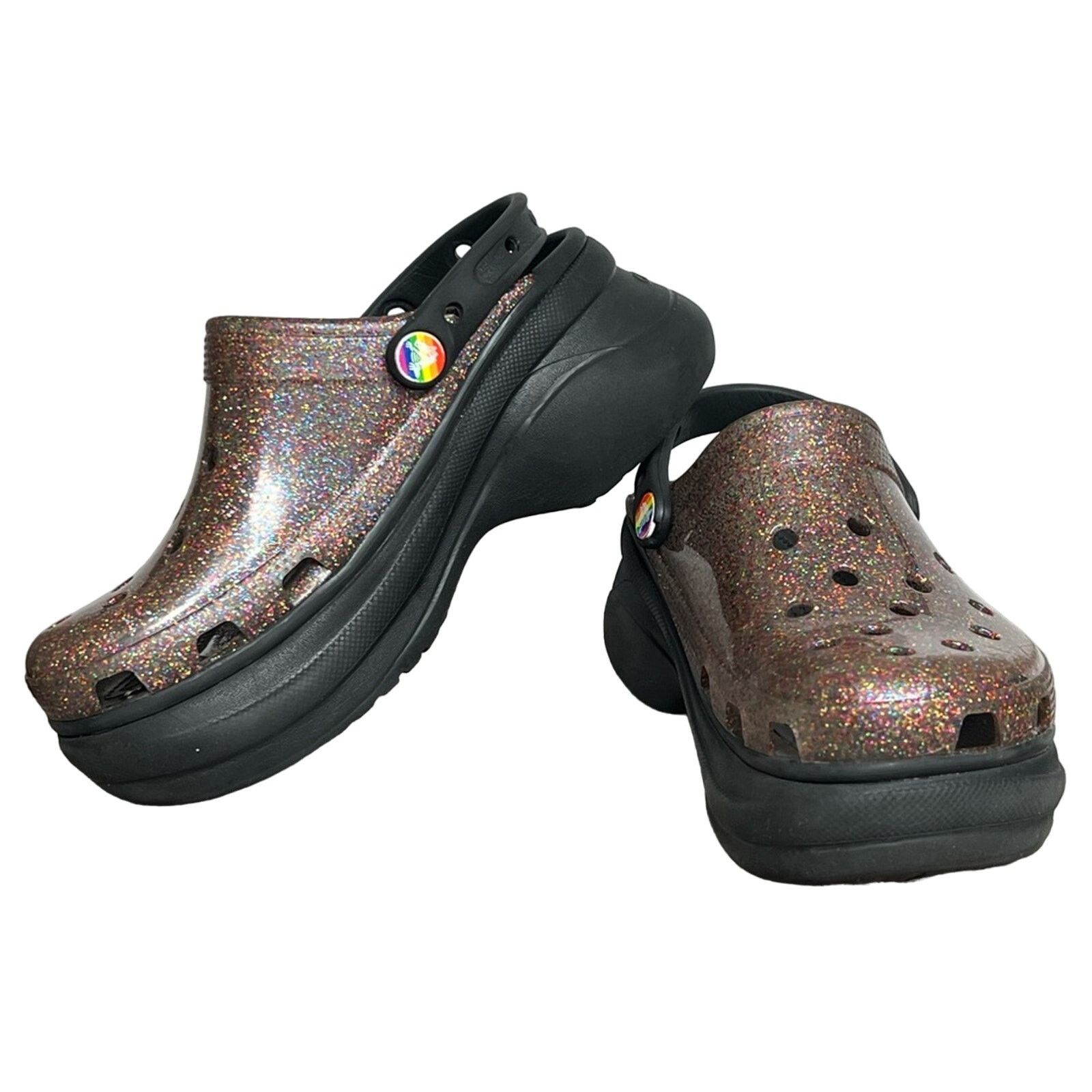 Crocs Crocs Bae Pride Translucent Glitter Platform Clog Sold Out Size US 5 / IT 35 - 4 Thumbnail
