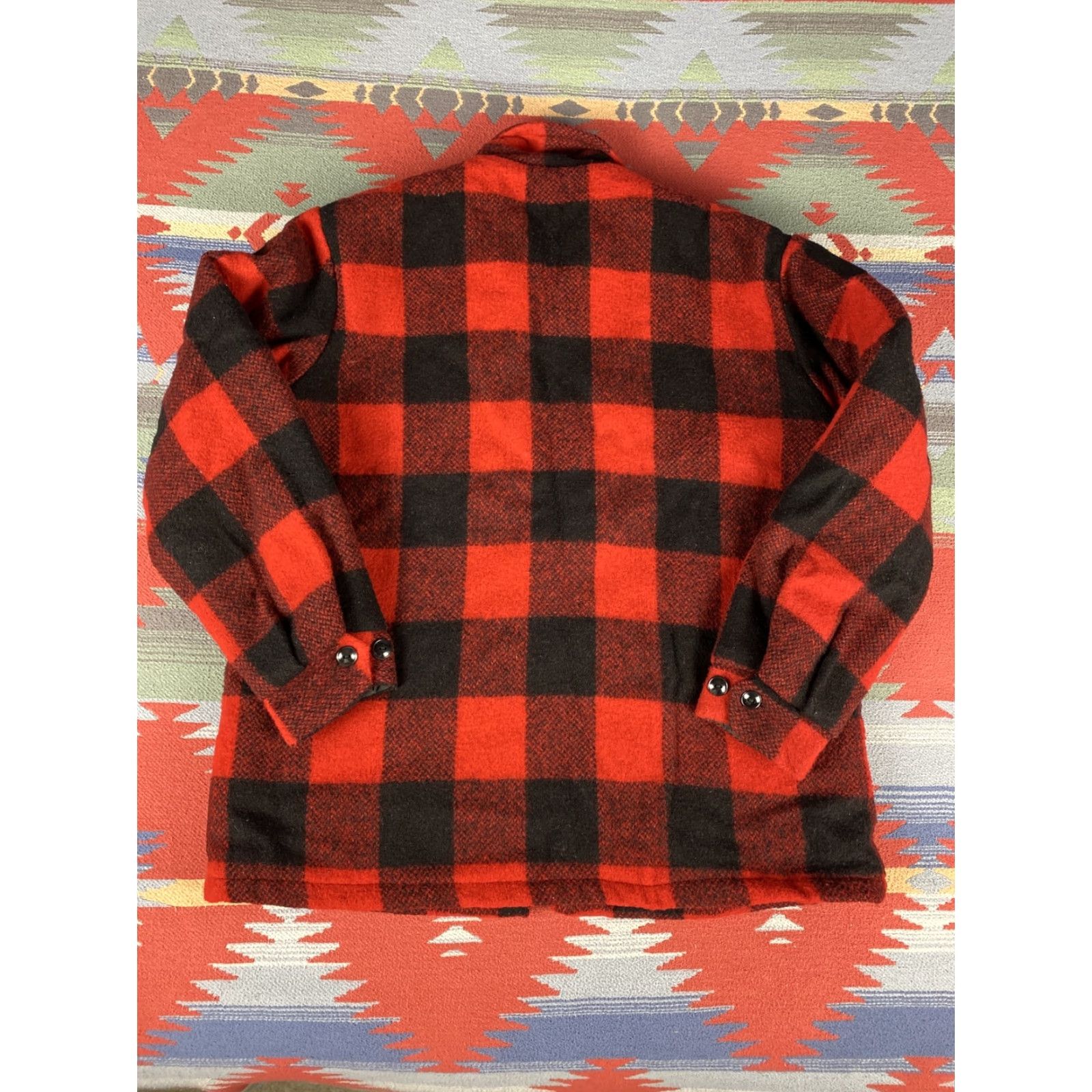Vintage VINTAGE Mackinaw Wool Hunting Field Jacket M Black Plaid Talon Zipper Unbranded Men Jacket Size US M / EU 48-50 / 2 - 3 Thumbnail