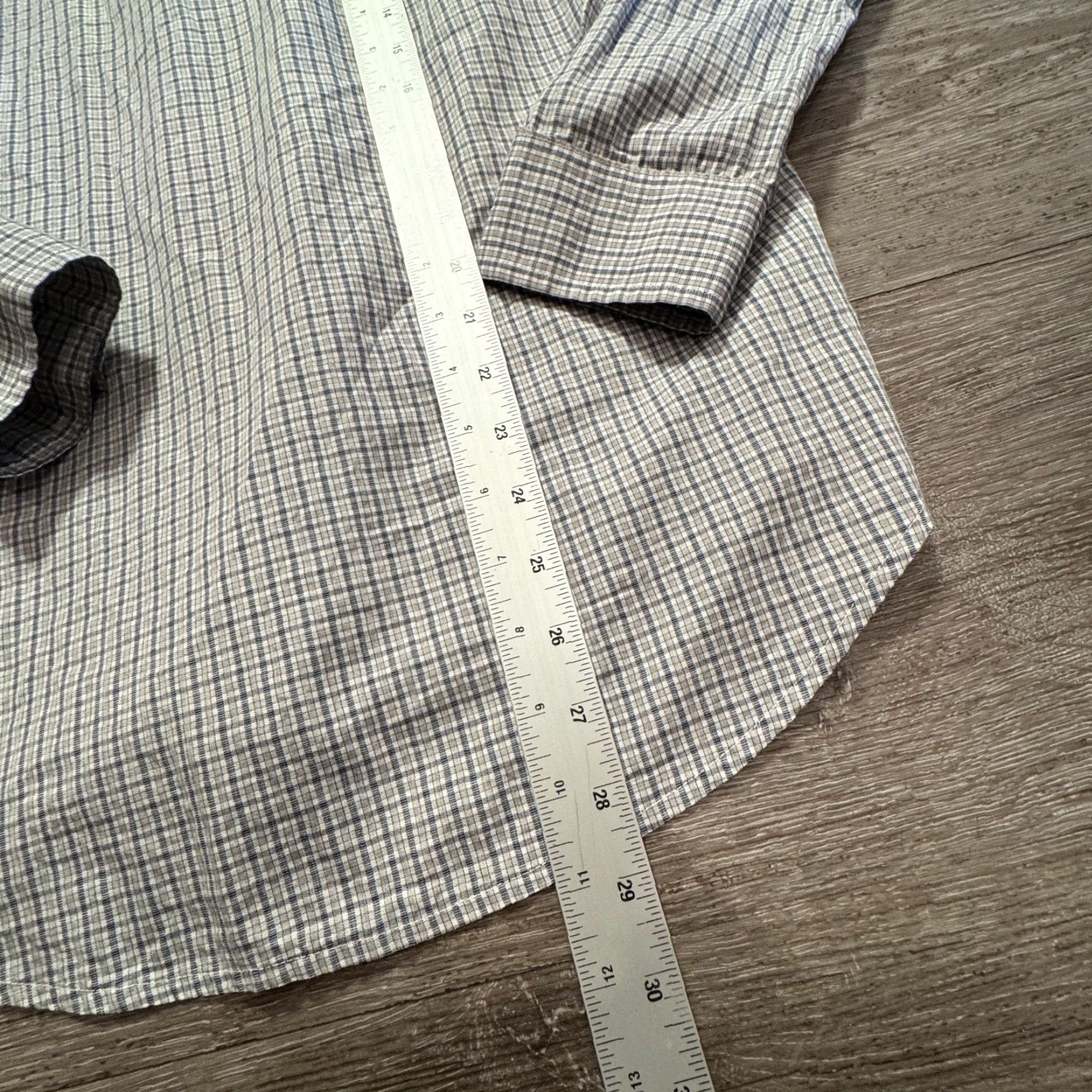 Theory Theory Shirt Mens Small Gray Plaid Cotton Preppy Button-Up Size US S / EU 44-46 / 1 - 6 Thumbnail