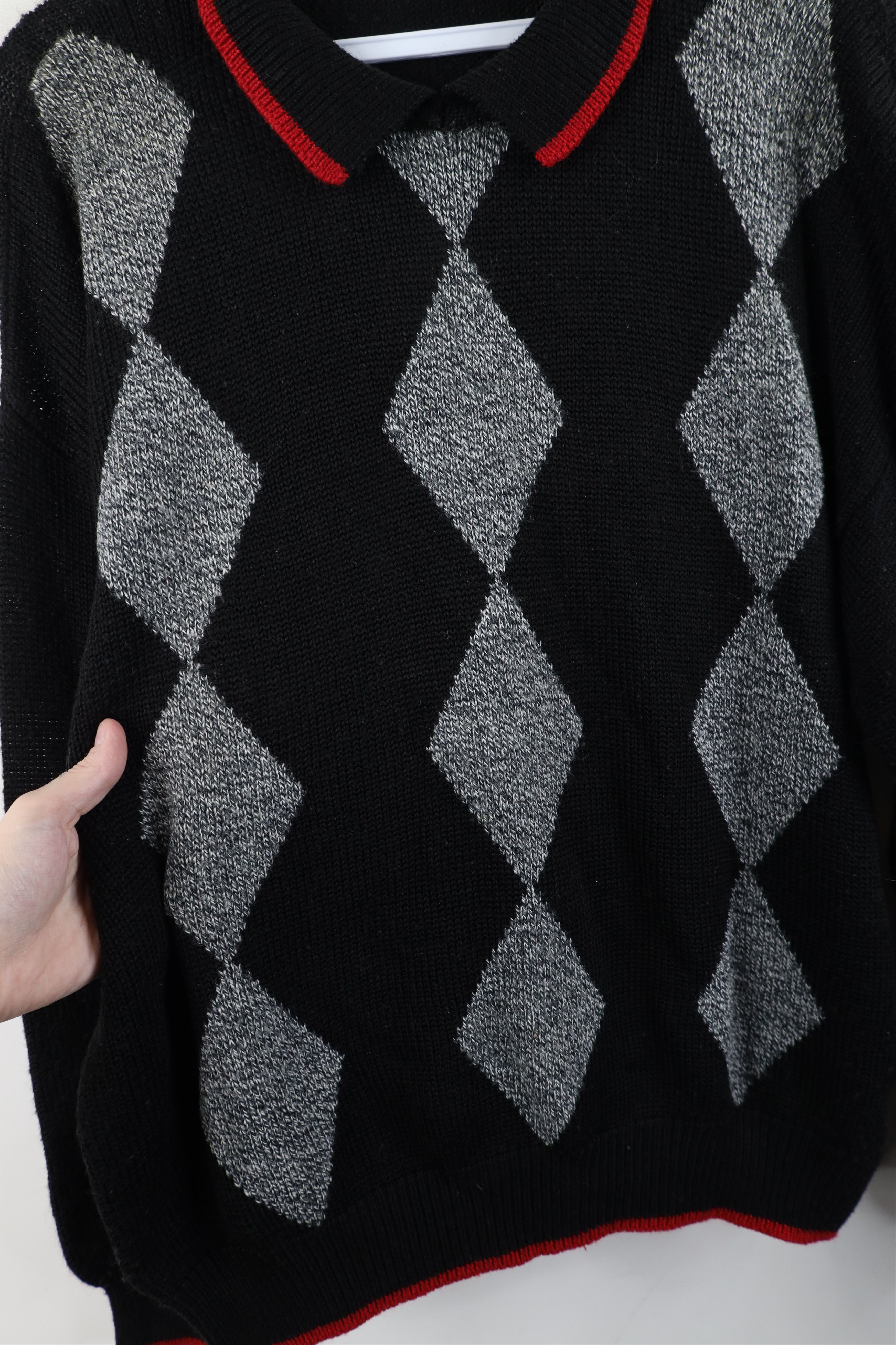 Vintage Vintage 90s Streetwear Ribbed Knit Collared Pullover Sweater Size L / US 10 / IT 46 - 4 Thumbnail