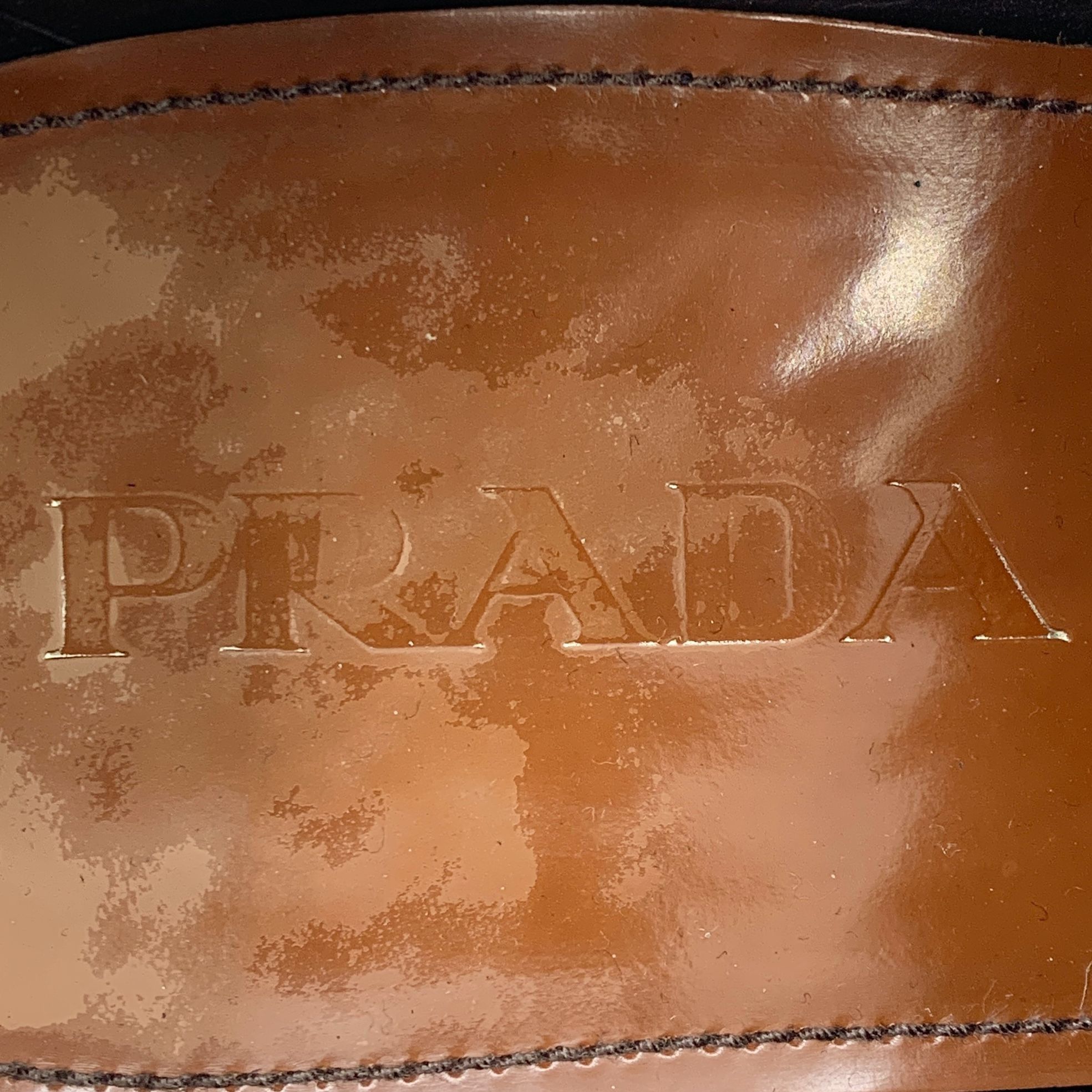 Prada Prada Brown Baroque Embossed Lace-Up Platform Leather Shoes Size US 7.5 / EU 40-41 - 6 Thumbnail