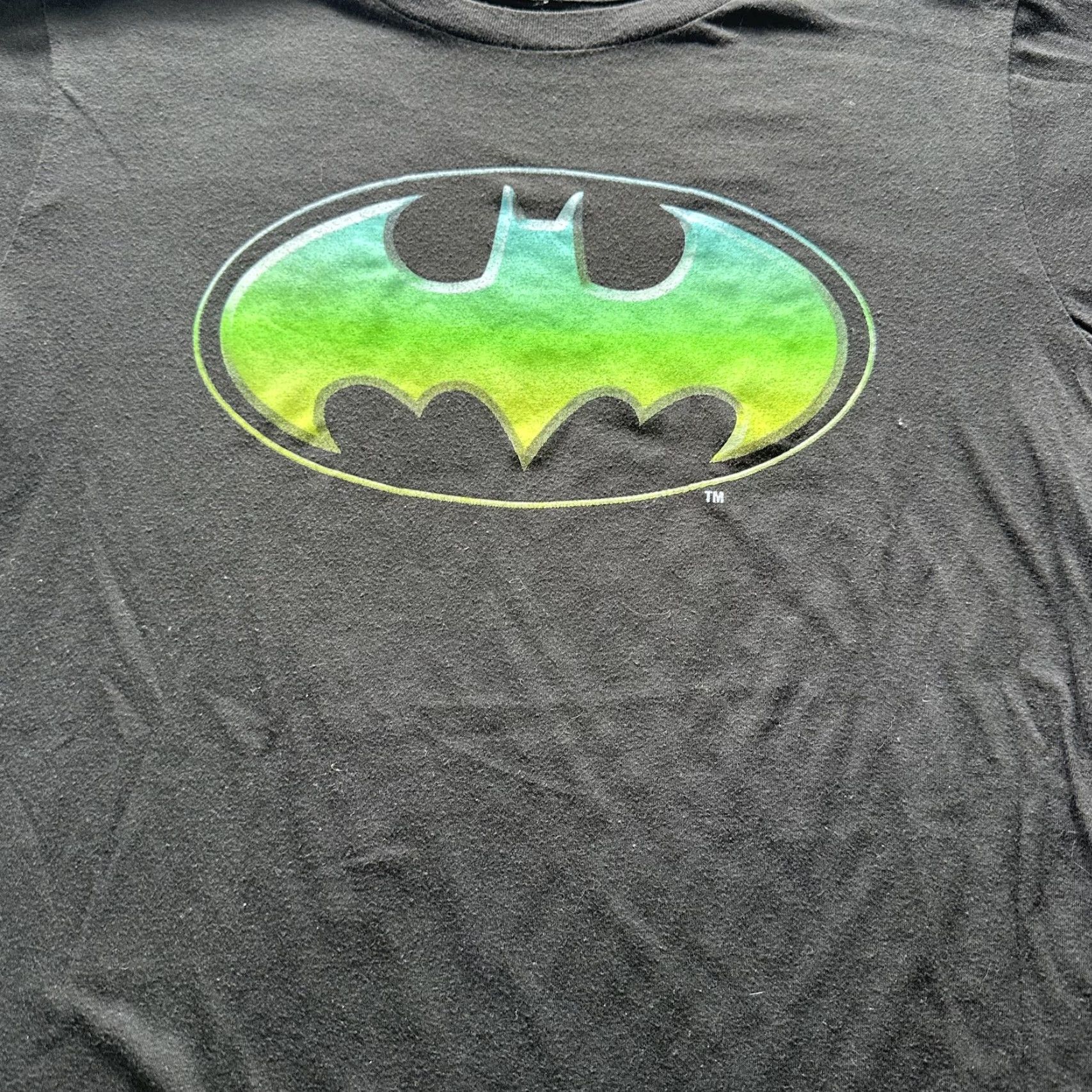 Logo 7 Batman Shirt Mens XL Black Gradient Logo Graphic Tee DC Comics Superhero Size US XL / EU 56 / 4 - 2 Thumbnail