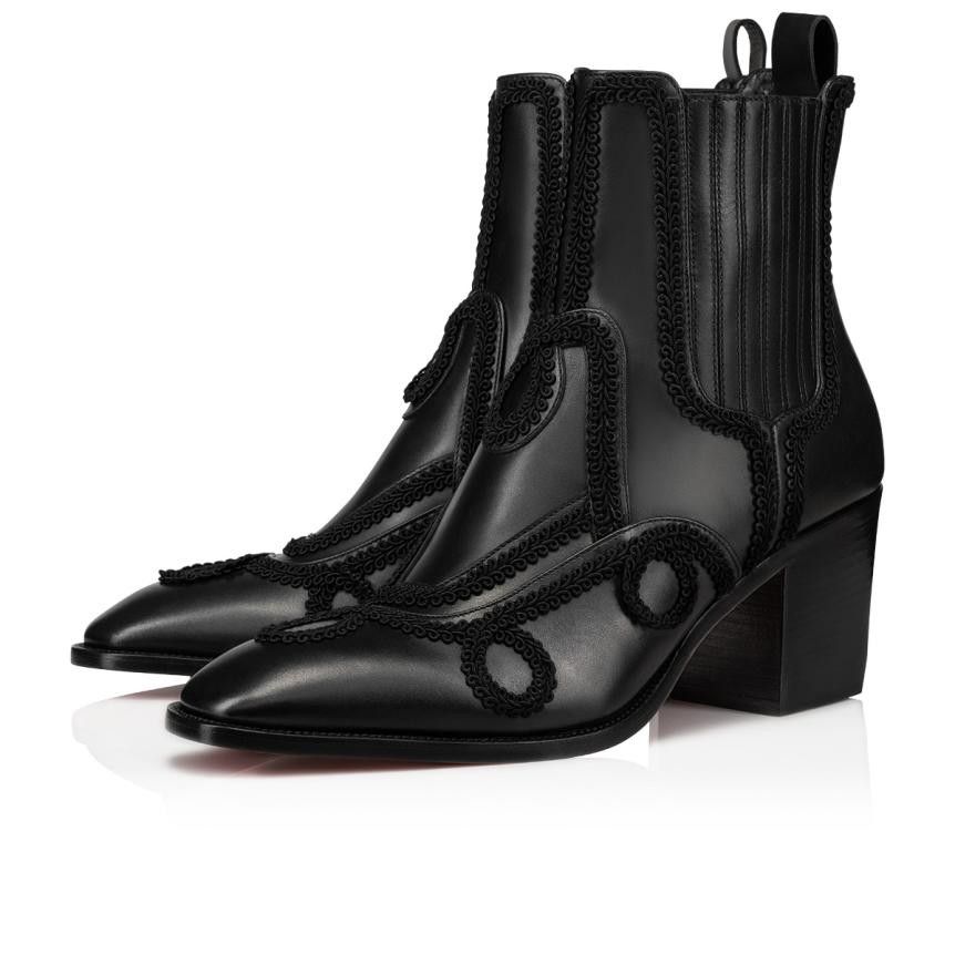 Christian Louboutin o1s1wg110924 Sailor Rosalio 70 Calf Boots in Black Size US 11 / EU 44 - 1 Thumbnail