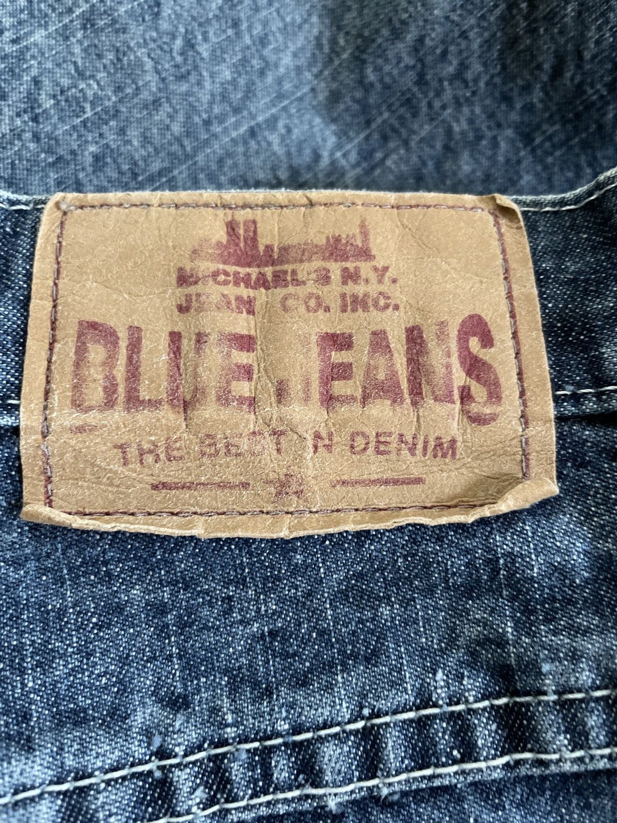 Designer × Vintage Michael’s NY Jean Co Blue Denim Shorts Jorts Carpenter skate Size US 40 / EU 56 - 11 Thumbnail