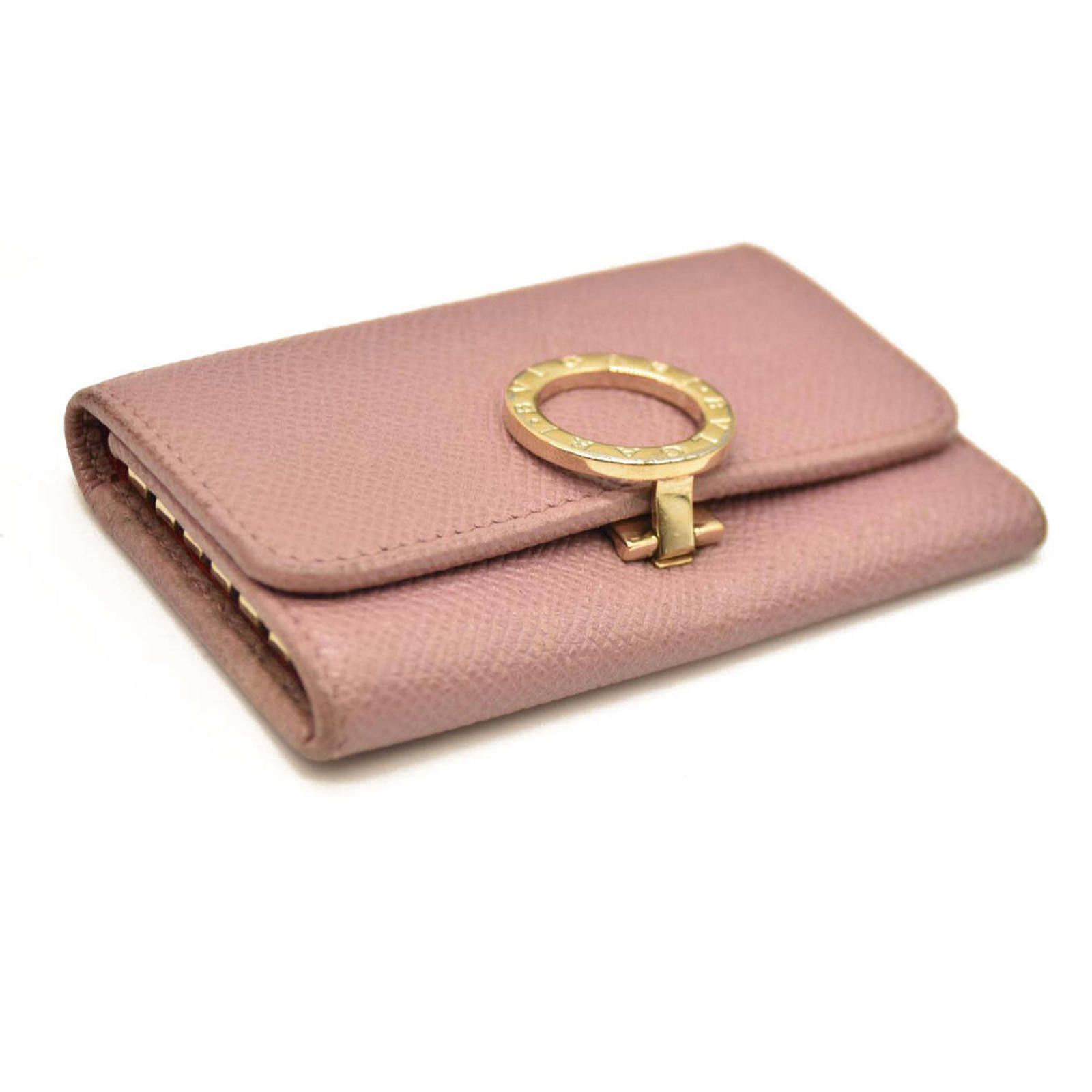 Bvlgari BVLGARI BVLGARIBVLGARI Clip Leather 6 Ring Key Case Pink Size ONE SIZE - 3 Thumbnail