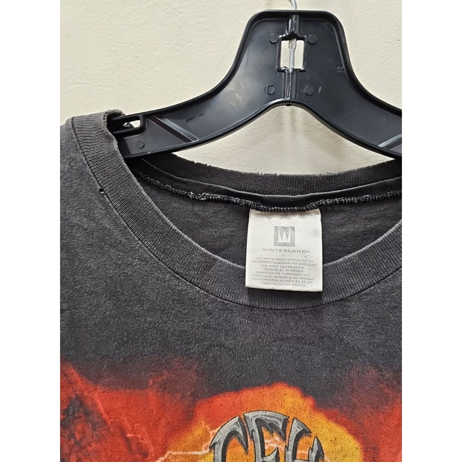 Vintage VINTAGE Pantera Cowboys From Hell tee Large band 90s Rock Concert Mens T-Shirt Black Cotton 2000s Double-Sided Hanes Regular Size US 33 - 2 Thumbnail