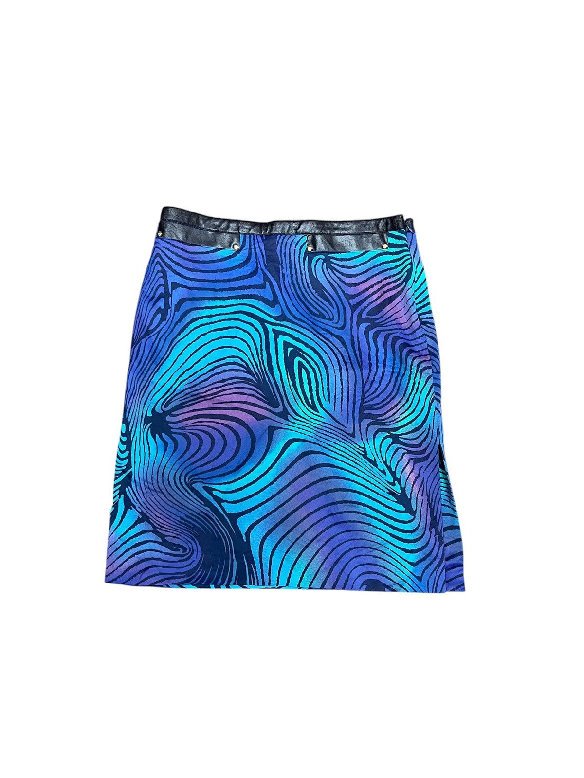 Vintage Versace Jeans Couture Psychede Pattern Skirt Size 30