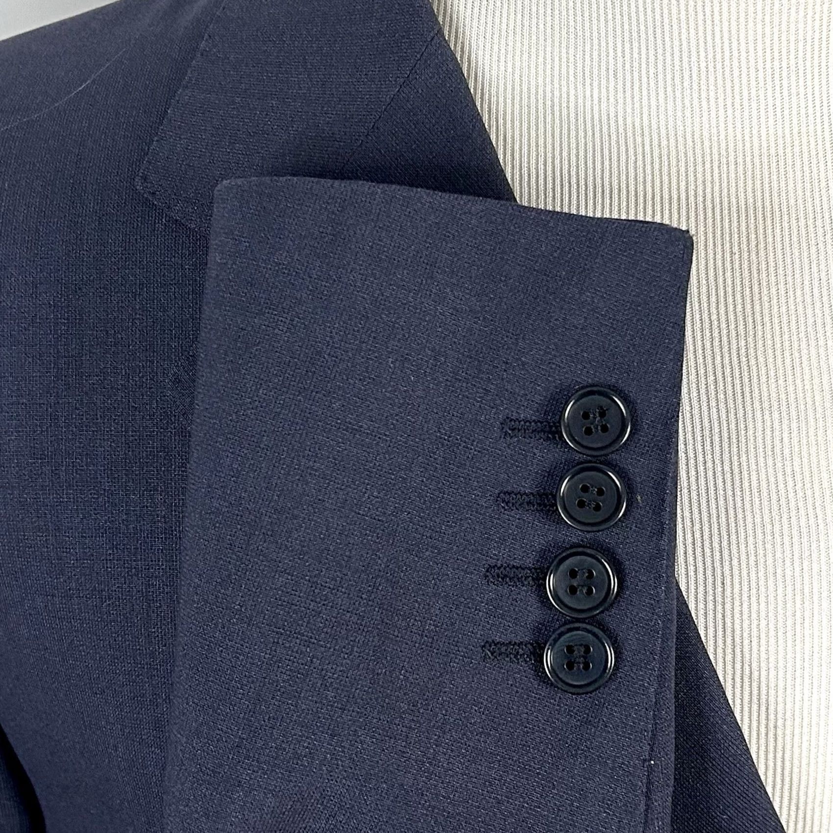 Canali Canali 42R Dark Blue Wool Sport Coat Three-Button Double Vented Italy Mens Jacket Coat Size US XS / EU 42 / 0 - 4 Thumbnail
