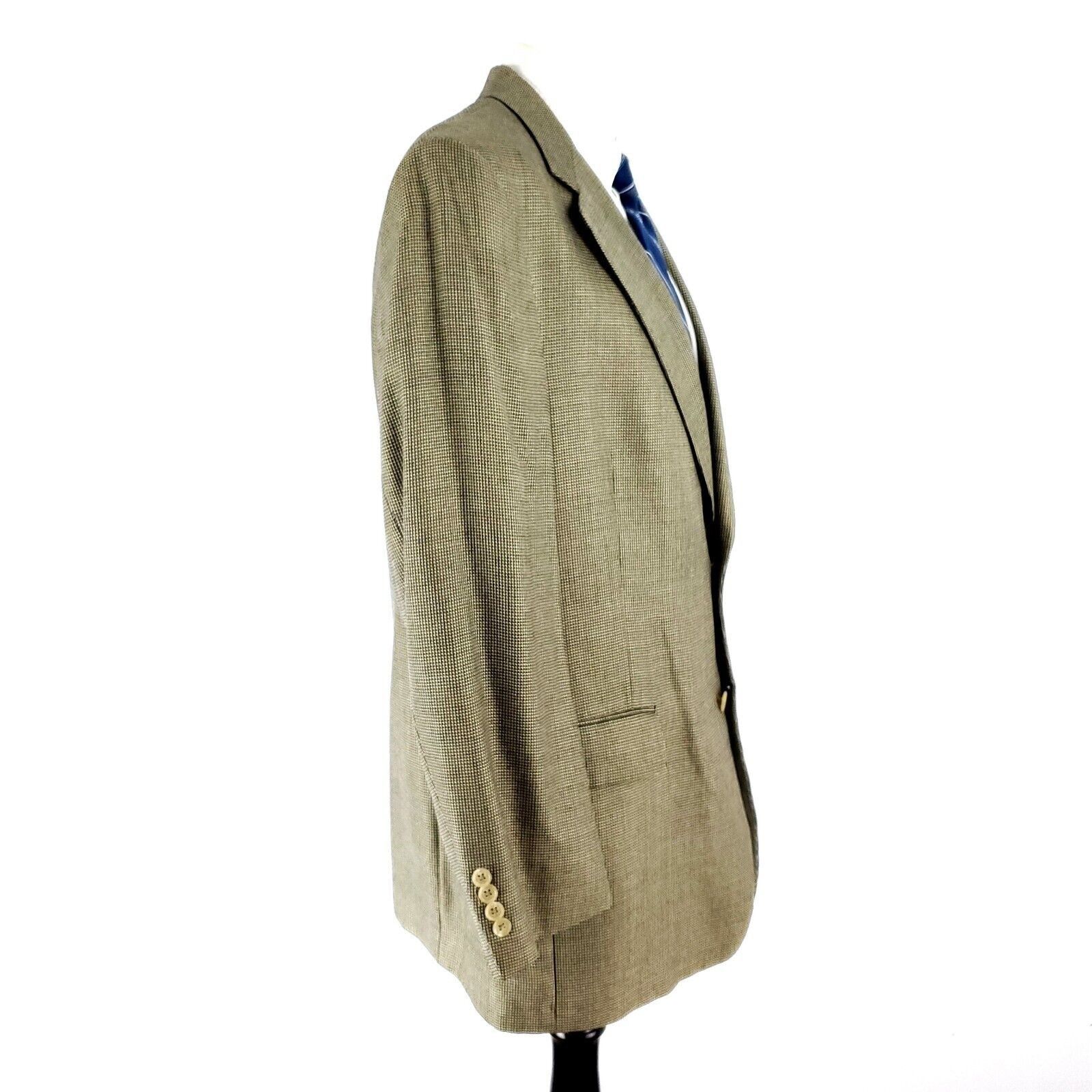 Hart Schaffner Marx Hart Schaffner Marx Wool 2 Button Sport Coat 42R Nailshead G Size 42R - 6 Thumbnail