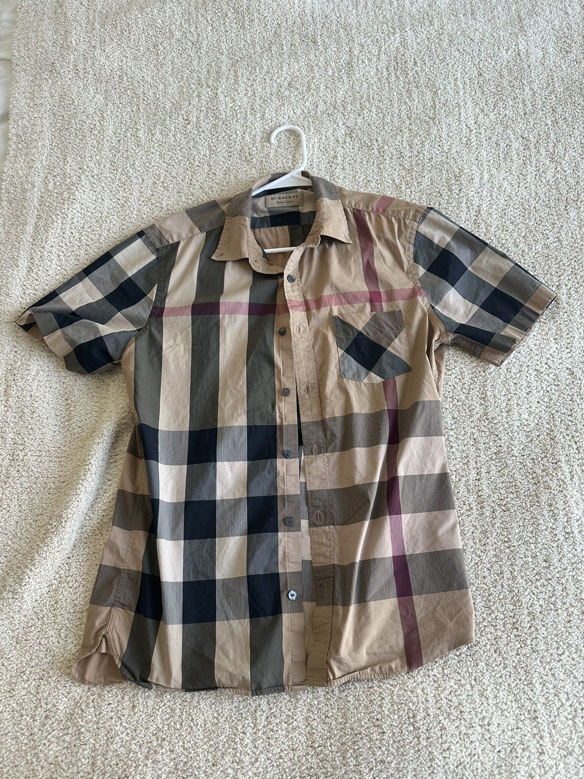 Burberry Burberry Plaid Short Sleeve Button Up Size US M / EU 48-50 / 2 - 1 Thumbnail