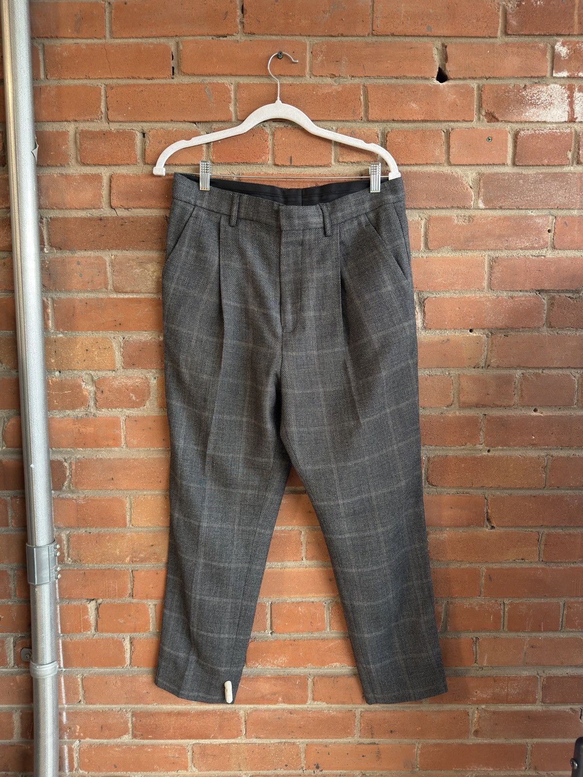 Ann Demeulemeester Ann Demeulemeester Plaid Wool Trousers Size US 31 - 1 Thumbnail