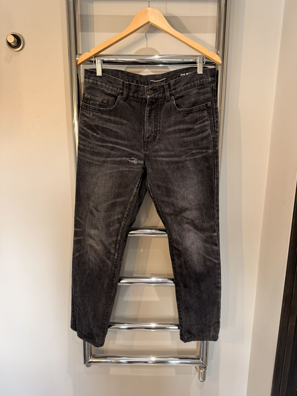 Saint Laurent Paris Hedi Era D02 M/SK - LW Skinny Jeans Size US 31 - 1 Thumbnail