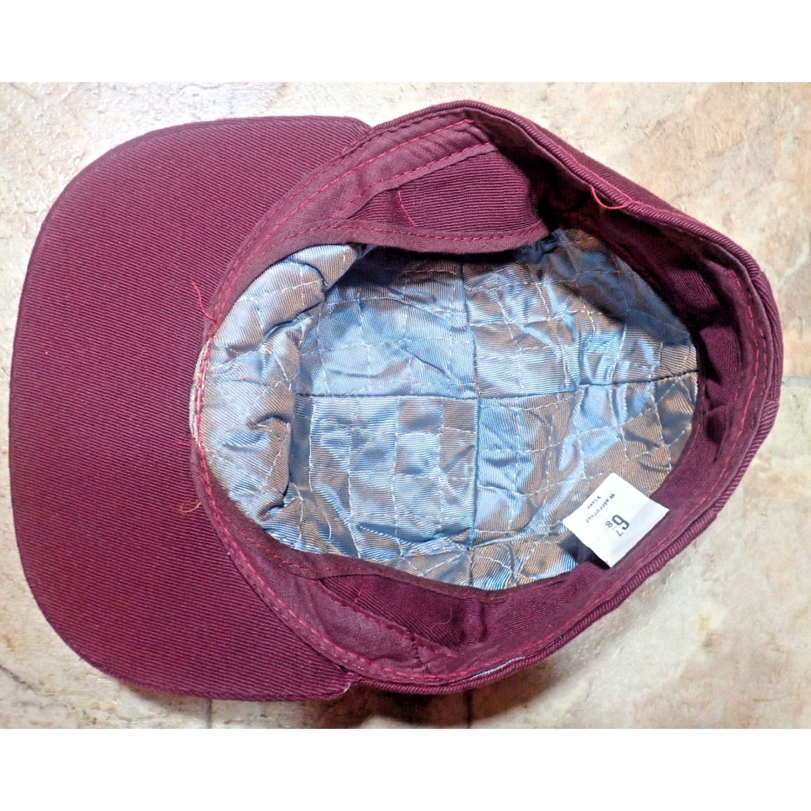 Vintage Vintage Men's Baseball Cap Hat 70s 80s Fitted Insulated Waterproof Fishing Hunting Burgundy Size 6 7/8 Size ONE SIZE - 7 Thumbnail