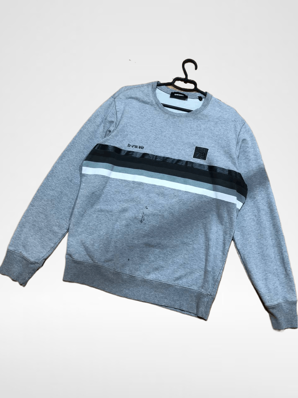 Diesel Print Gray Sweatshirt VINTAGE Diesel Streetwear Size US L / EU 52-54 / 3 - 1 Thumbnail
