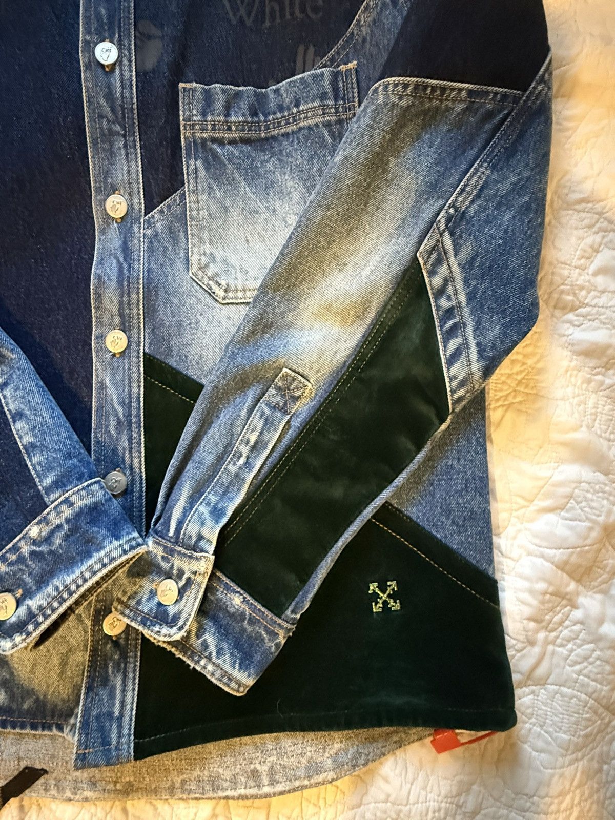Off-White OFF WHITE denim patchwork jacket FALL/WINTER 2020 Collection Size US XL / EU 56 / 4 - 6 Thumbnail