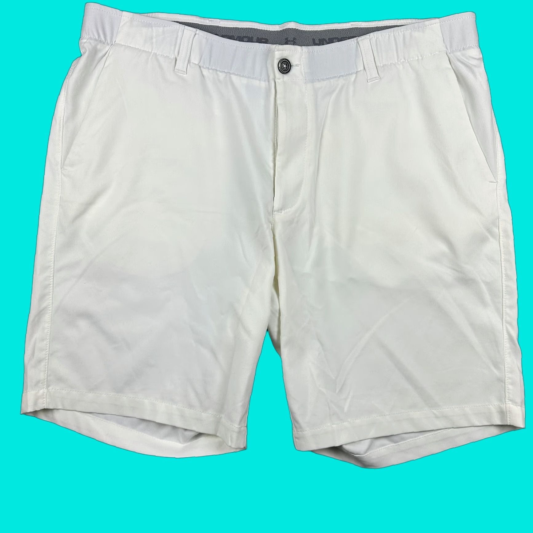 Under Armour Under Armour Shorts Mens 40 White HeatGear Golf Athletic Nylon Stretch Casual Size US 40 / EU 56 - 1 Thumbnail