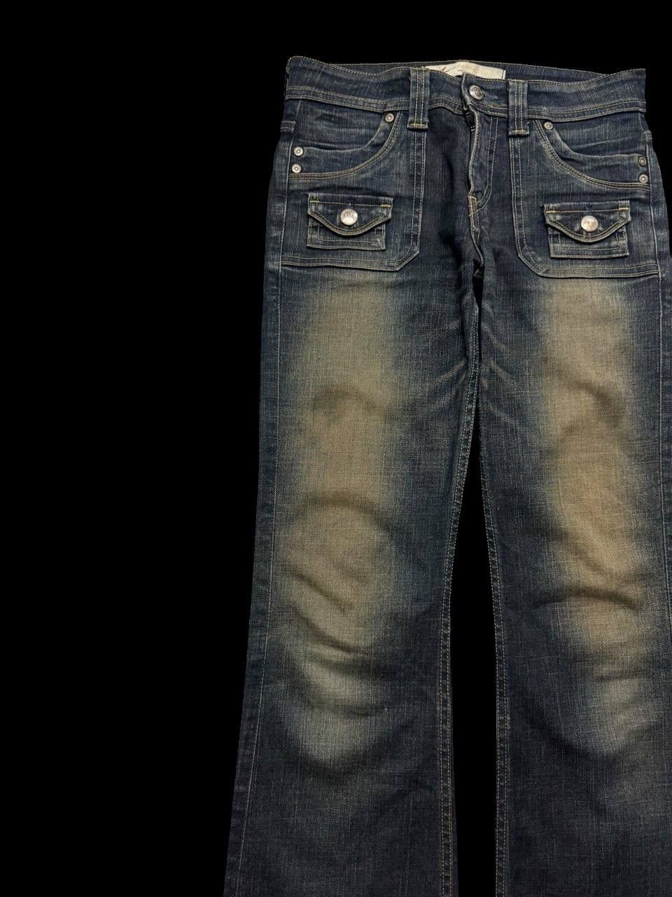 Japanese Brand × Vintage FLARE 90s Something Edwin Insane Rusty Mudwash Dark Jeans Size US 27 - 5 Thumbnail