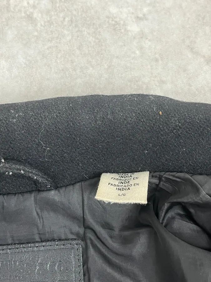 Levi's 2000s Levi’s Leather & Wool Teddy Black Bomber Jacket Size US M / EU 48-50 / 2 - 9 Thumbnail