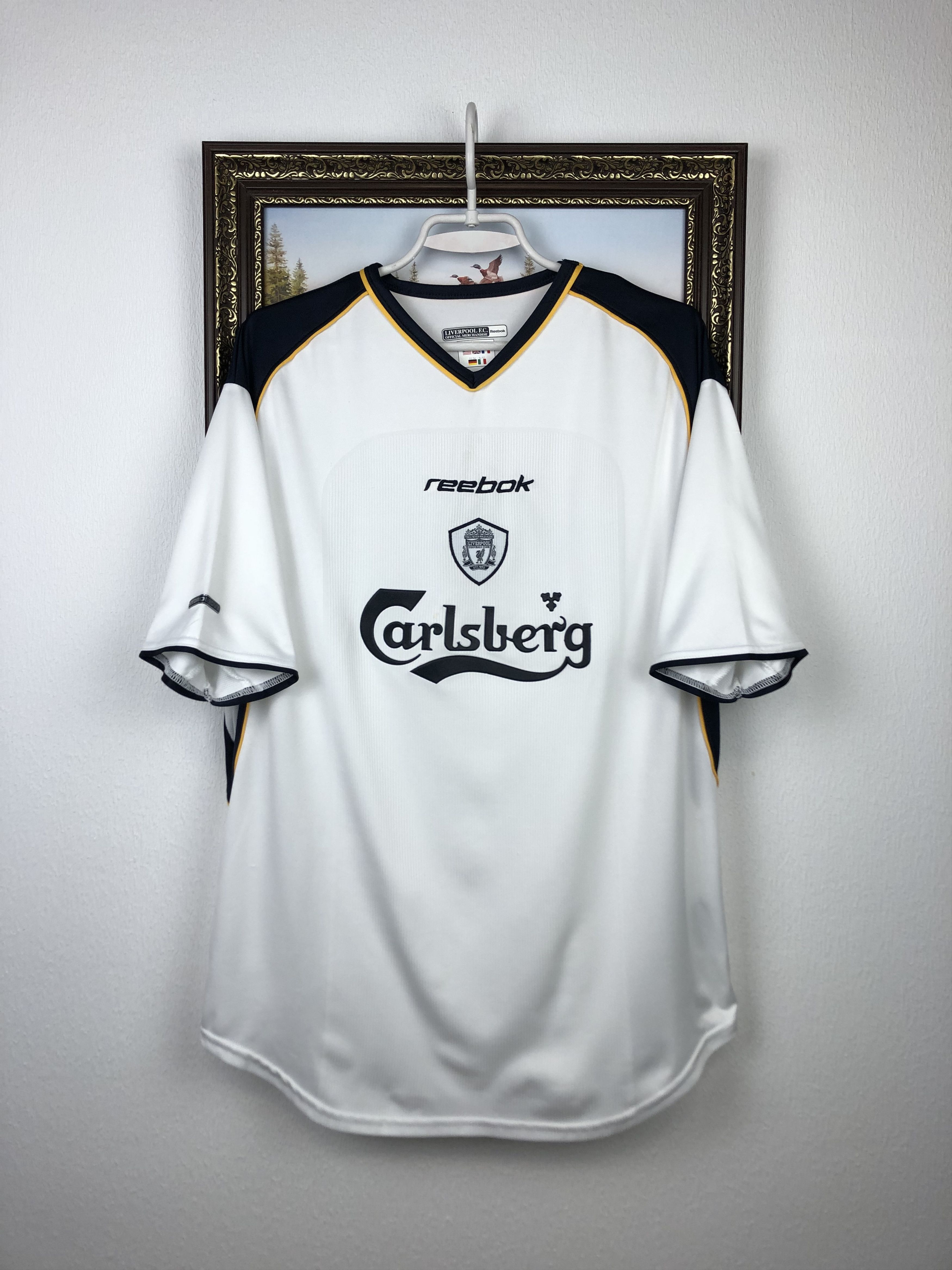 Liverpool Away football shirt 2001 Soccer Reebok Jersey Mens
