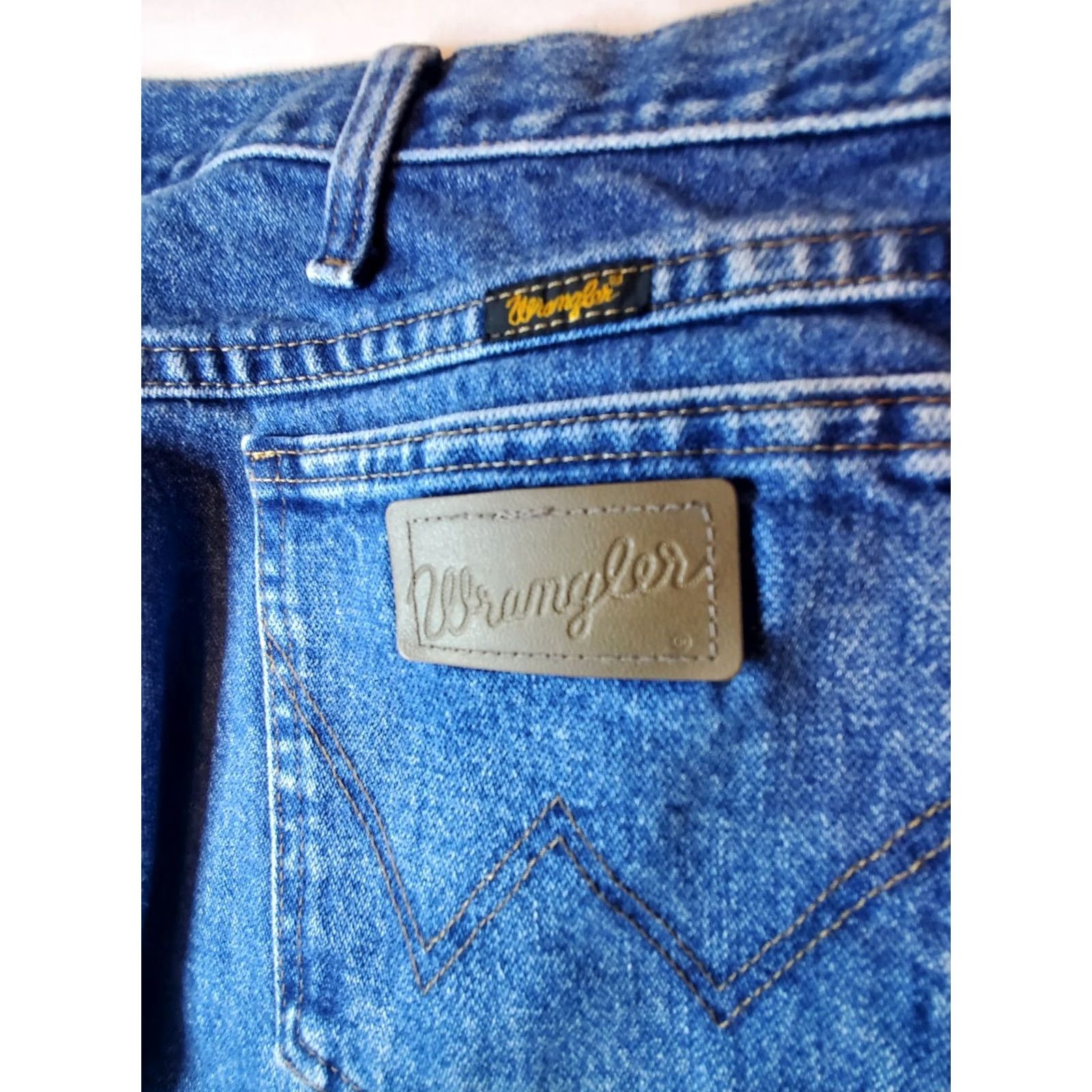 Wrangler VINTAGE Wrangler Jeans Mens 40x34 Western Cowboy Boot Cut 90s Blue Denim Size US 40 / EU 56 - 7 Thumbnail