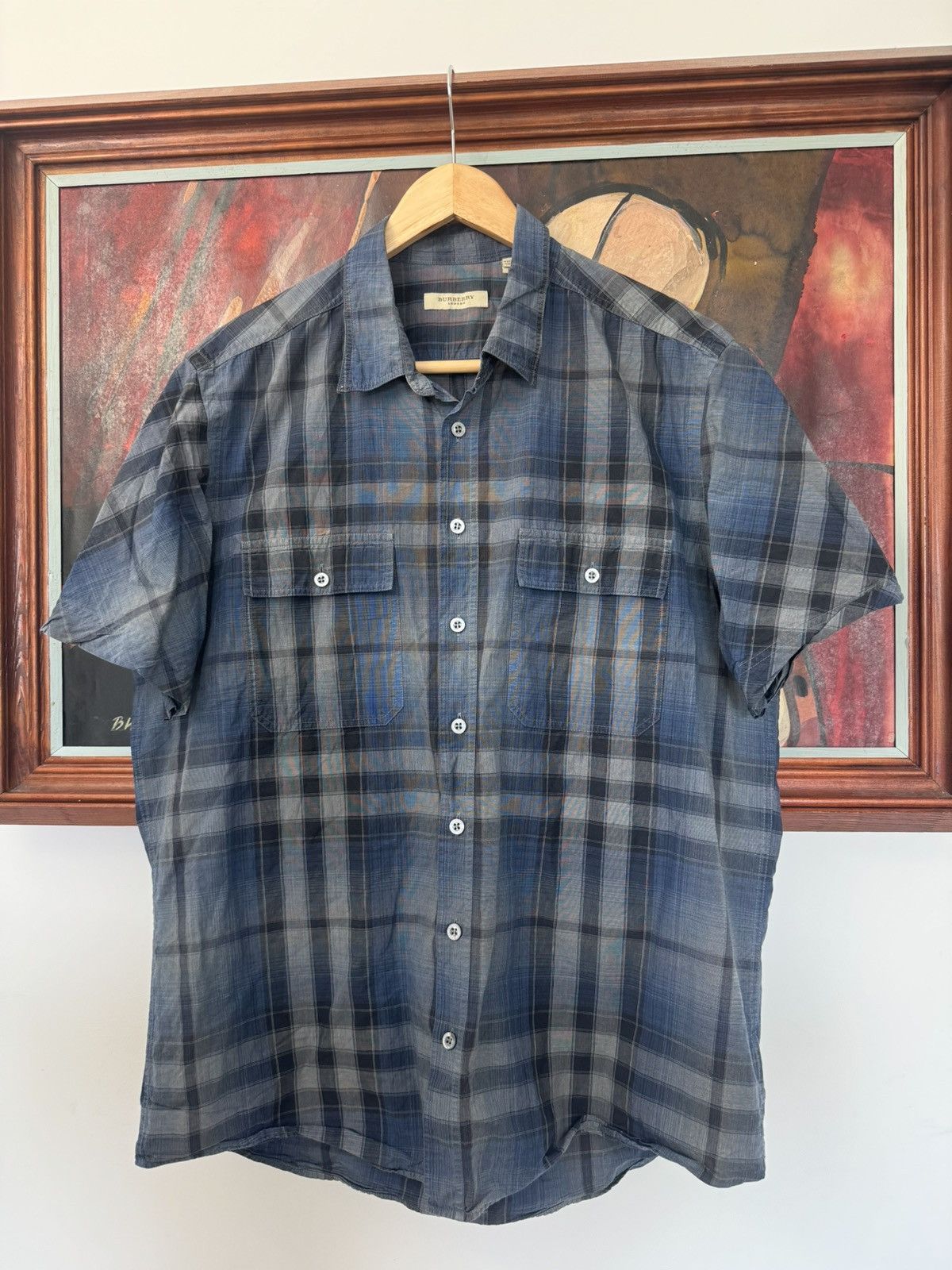 BURBERRY LONDON BUTTON UP CHECKERED NOVACHECK SHIRT DESIGNER