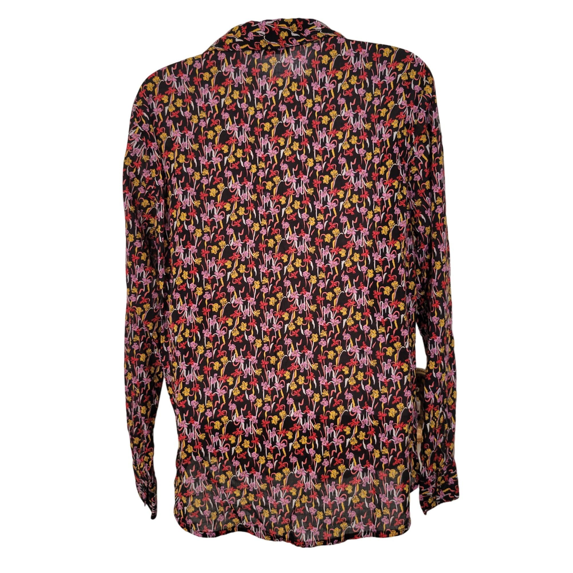 United Colors Of Benetton United Colors Of Benetton Long Sleeve Floral Button Down Shi Size M / US 6-8 / IT 42-44 - 2 Thumbnail