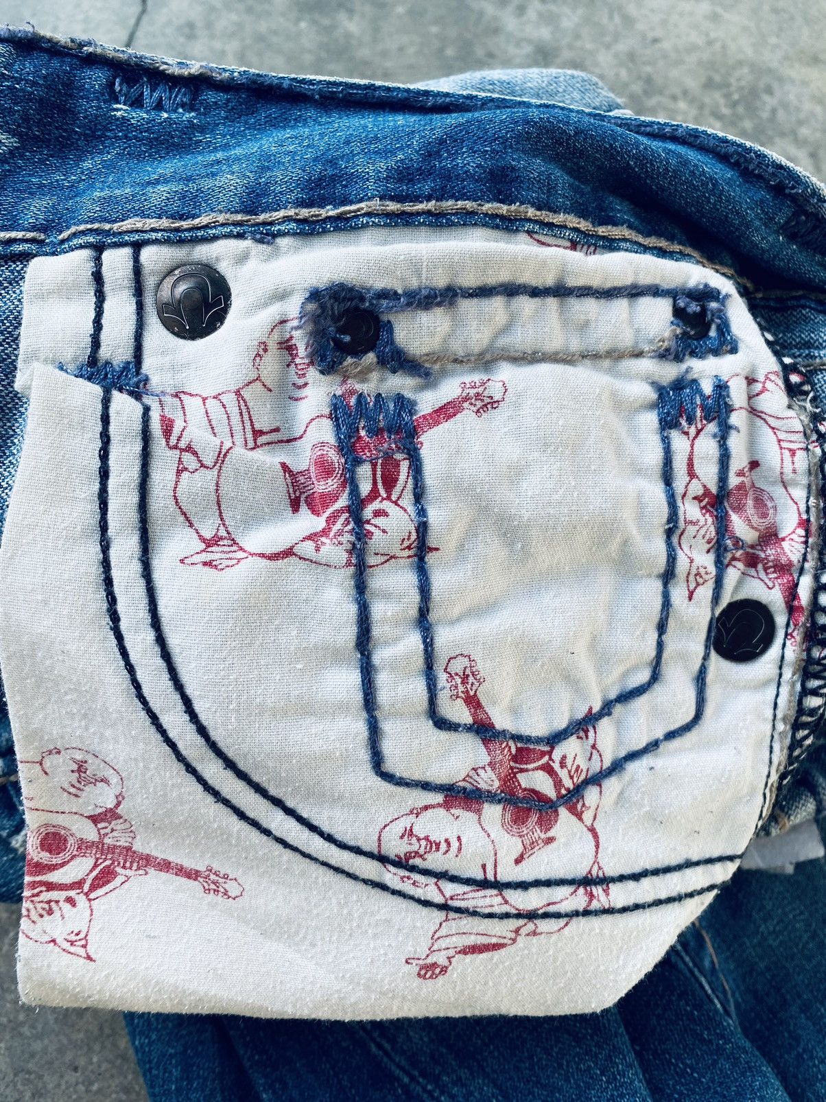 True Religion Vintage True Religion Distressed Denim Pants Size US 30 / EU 46 - 20 Thumbnail