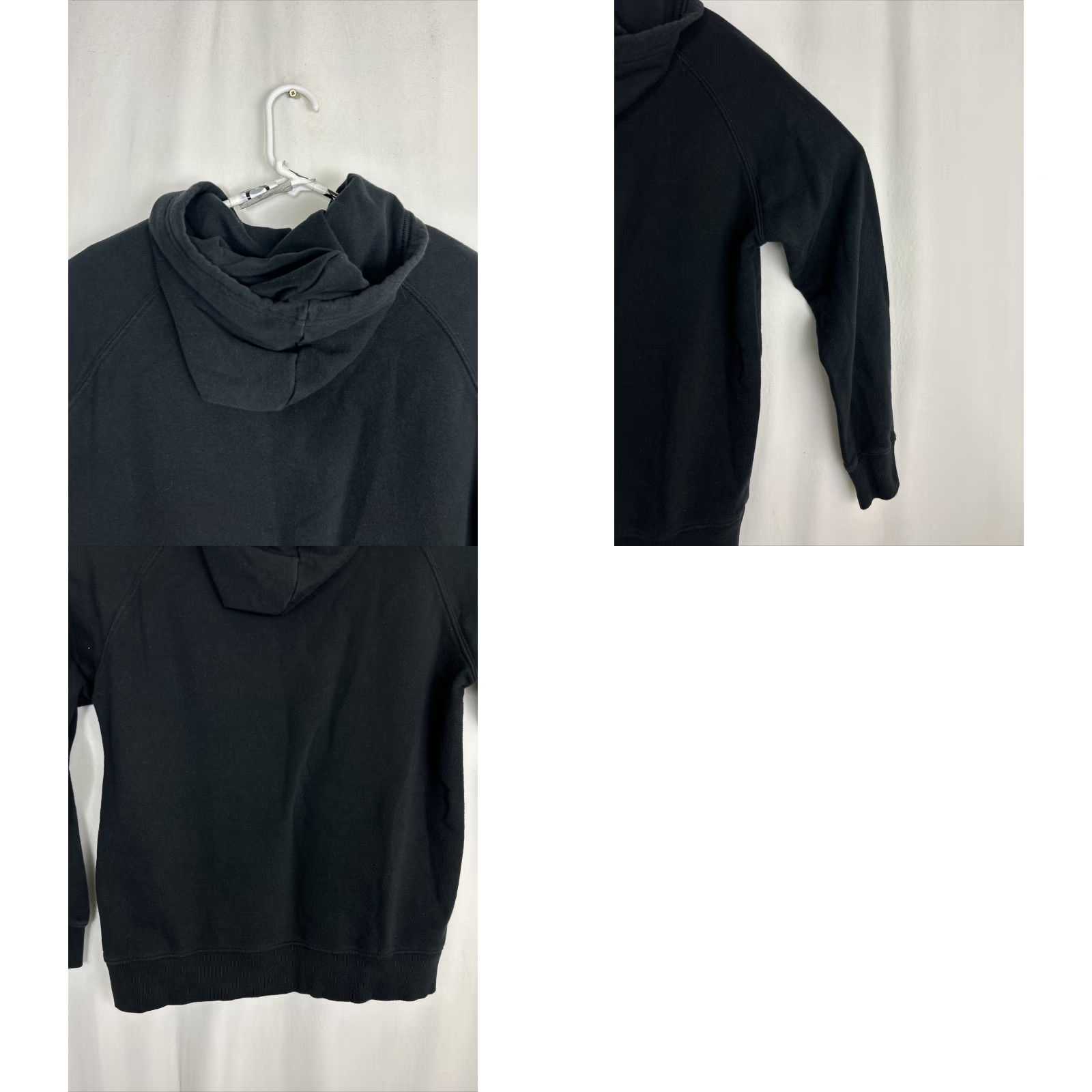 The North Face VINTAGE North Face Womens Medium Black White Spellout Pullover Hoodie Size M / US 6-8 / IT 42-44 - 9 Thumbnail